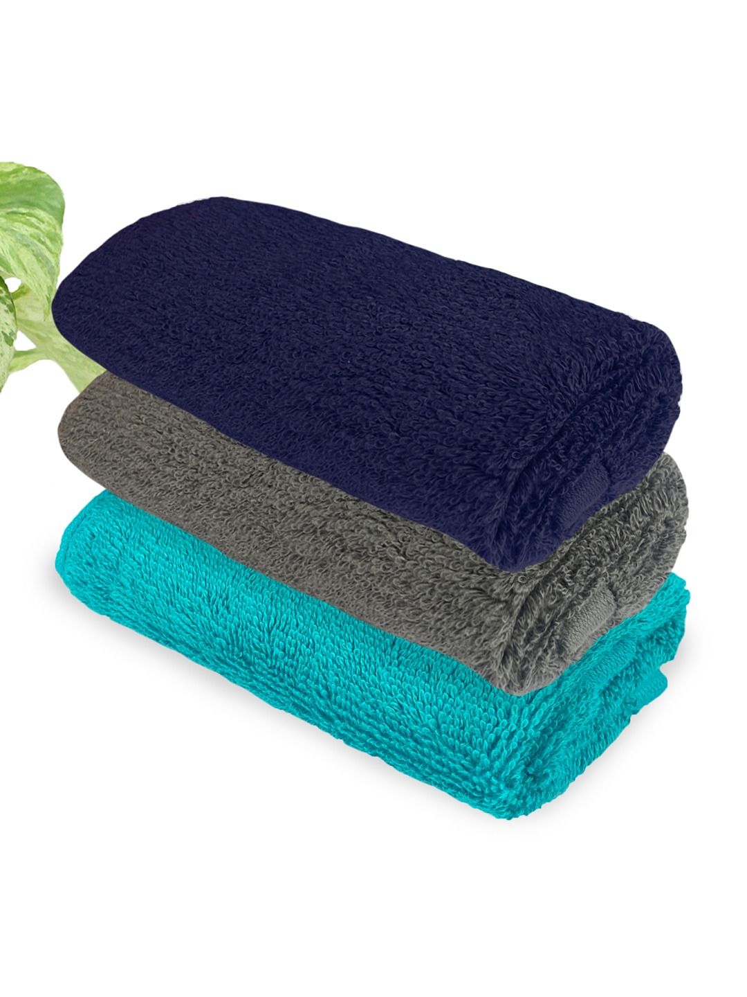 Heelium Blue & Teal 3-Pcs 600 GSM Bamboo Face Towels-picture-40