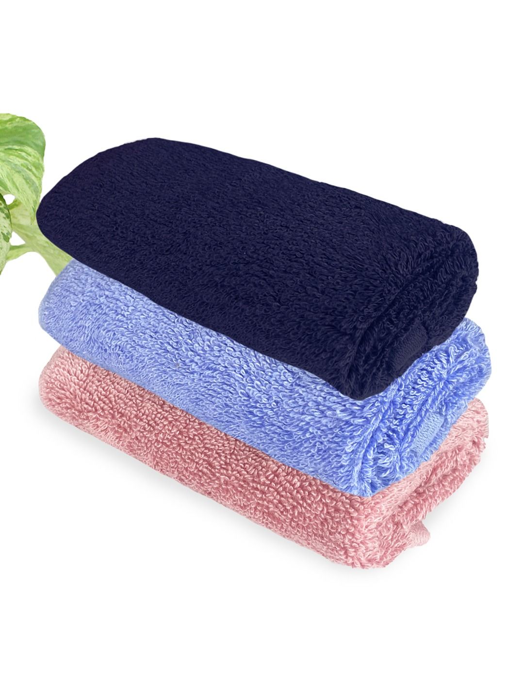 Heelium Blue & Peach 3-Pcs 600 GSM Bamboo Face Towels-picture-17