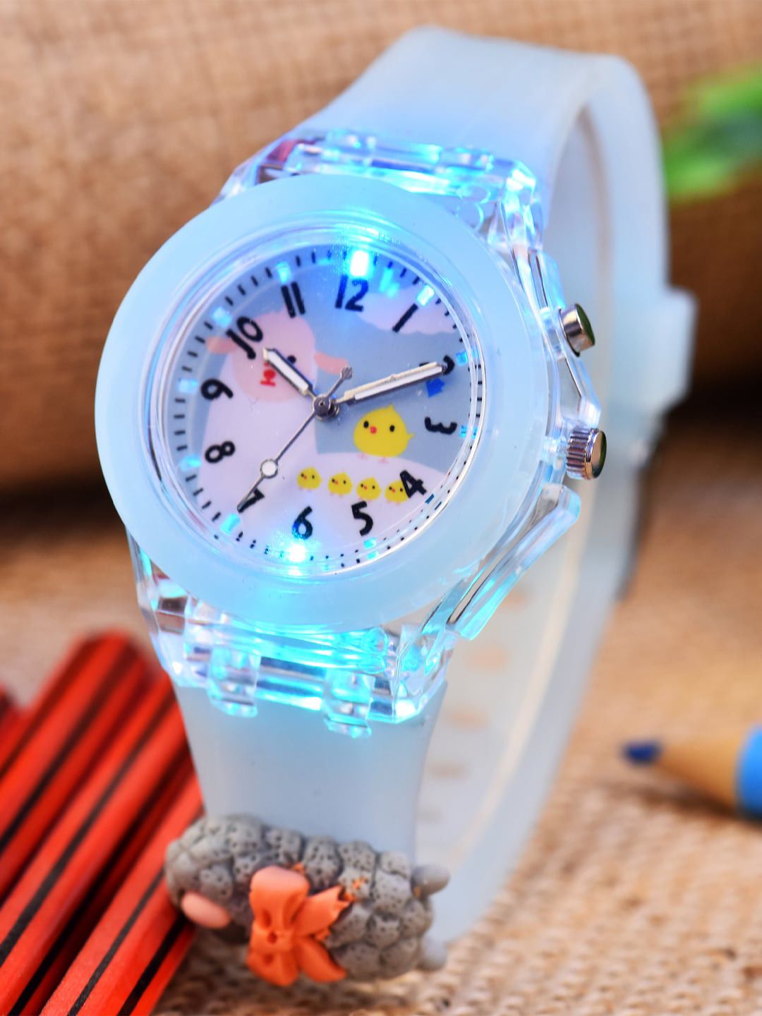 Shocknshop Kids Printed Dial & Straps Scratch Resistant Analogue Watch LED Sheep 327-picture-32