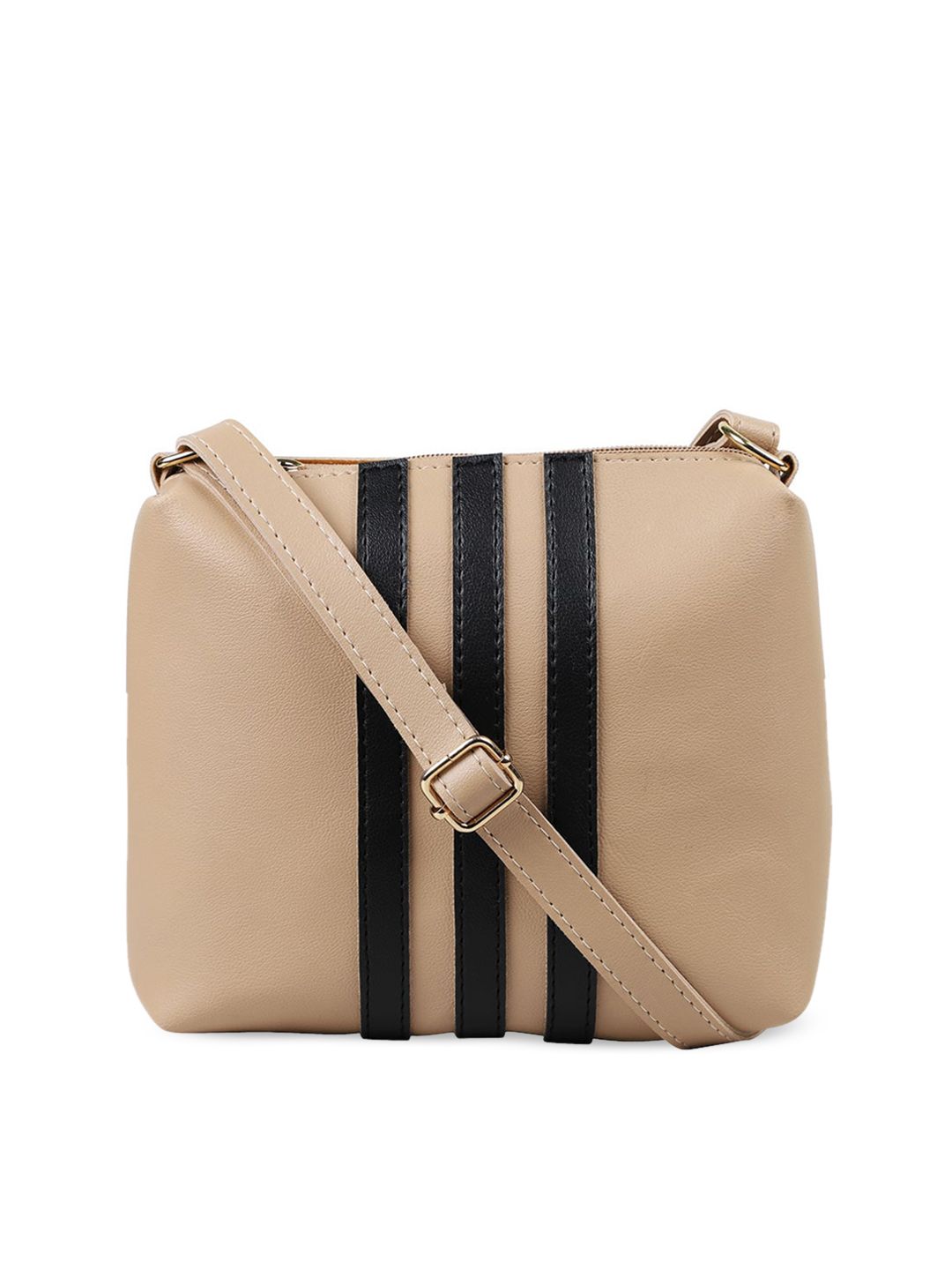 Bagsy Malone Striped PU Structured Sling Bag-picture-43