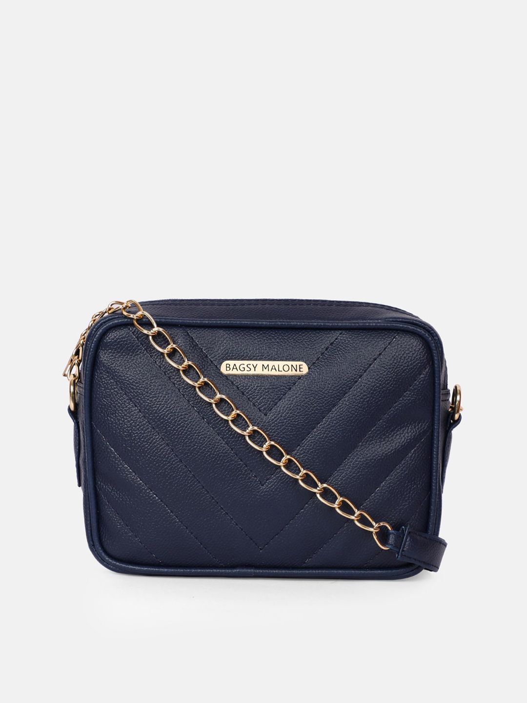 Bagsy Malone PU Structured Sling Bag with Quilted-picture-31