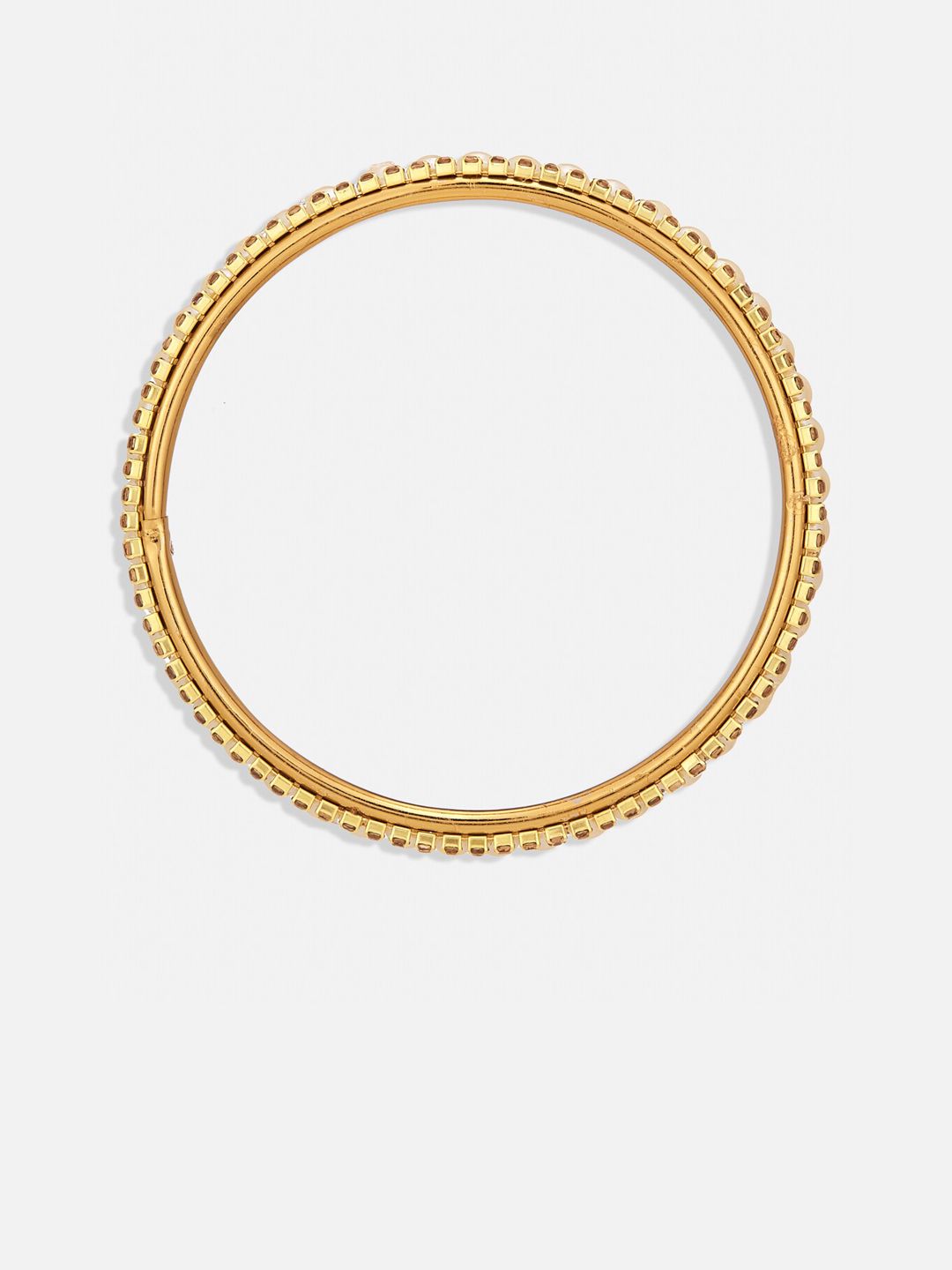 ATIBELLE Set Of 4 Gold-Plated Stone-Studded & Beaded Bangles