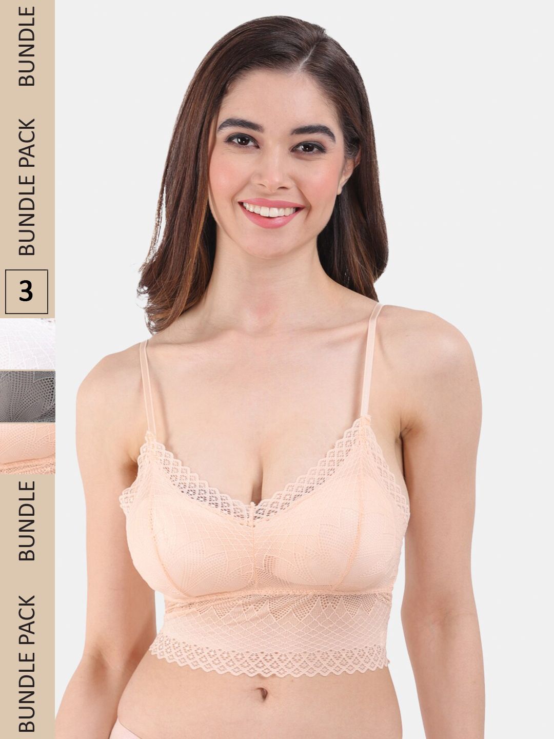 Amour Secret Pack of 3 Lightly Padded All Day Comfort Seamless Bralette-picture-53