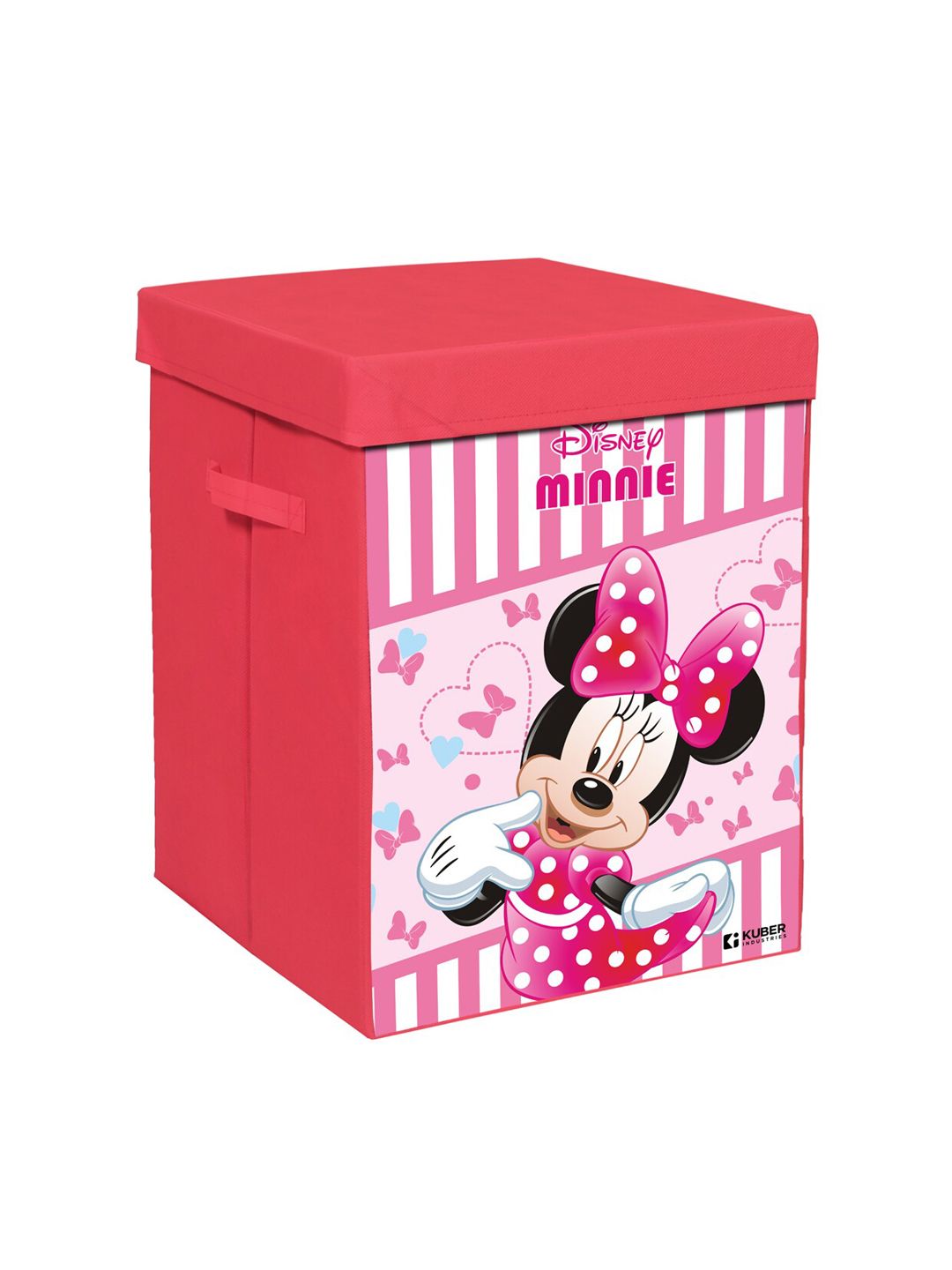 Kuber Industries Pink & White Printed Foldable Laundry Bag With Lid & Handles 60 Ltr-picture-33