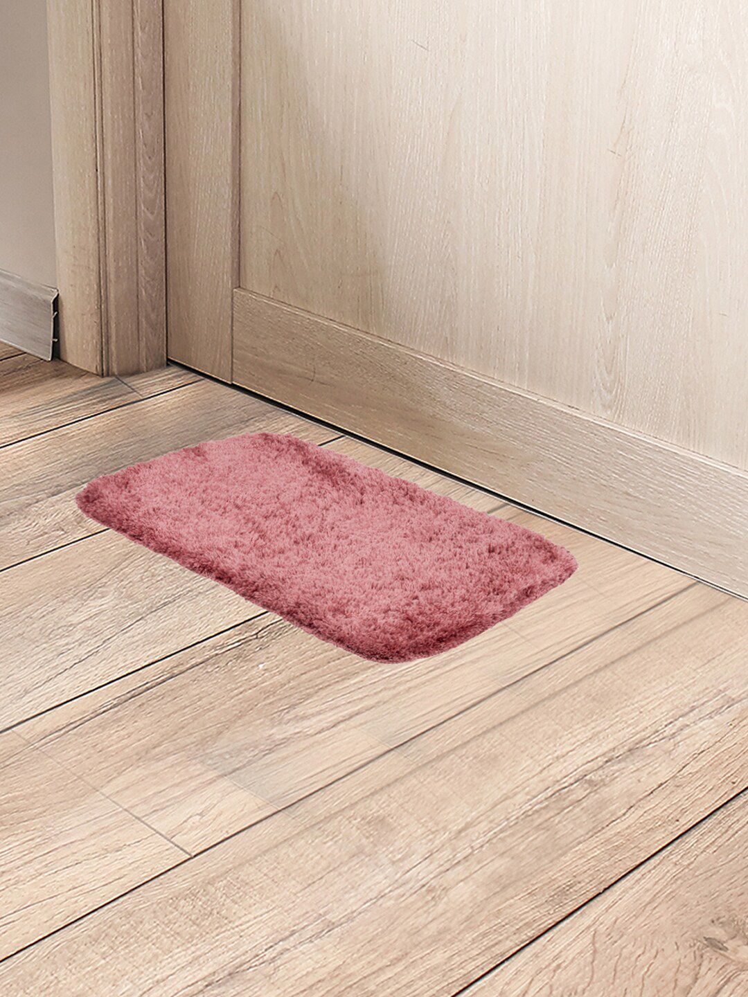 Black gold Pack of 2 Mauve Cotton Anti Slip Heavy Duty Entrance Rug Shoes Scraper Doormat-image-12