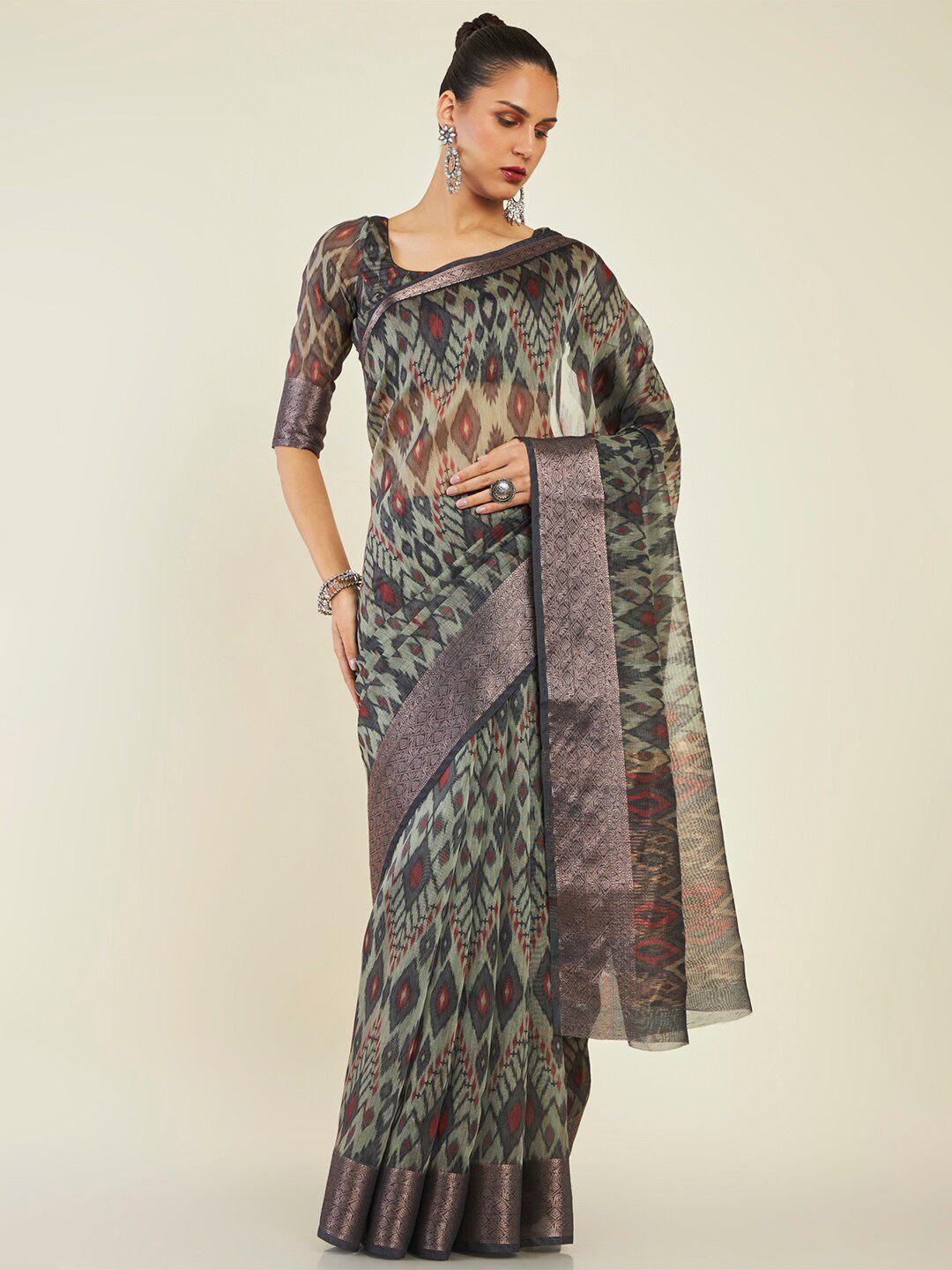 Buy Soch Ethnic Motifs Printed Saree