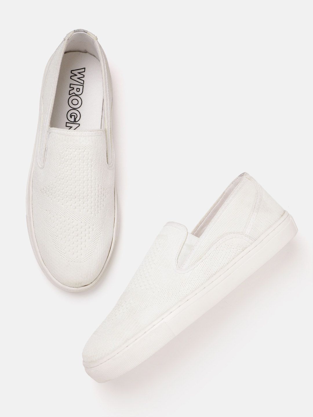 Wrogn white casual on sale shoes