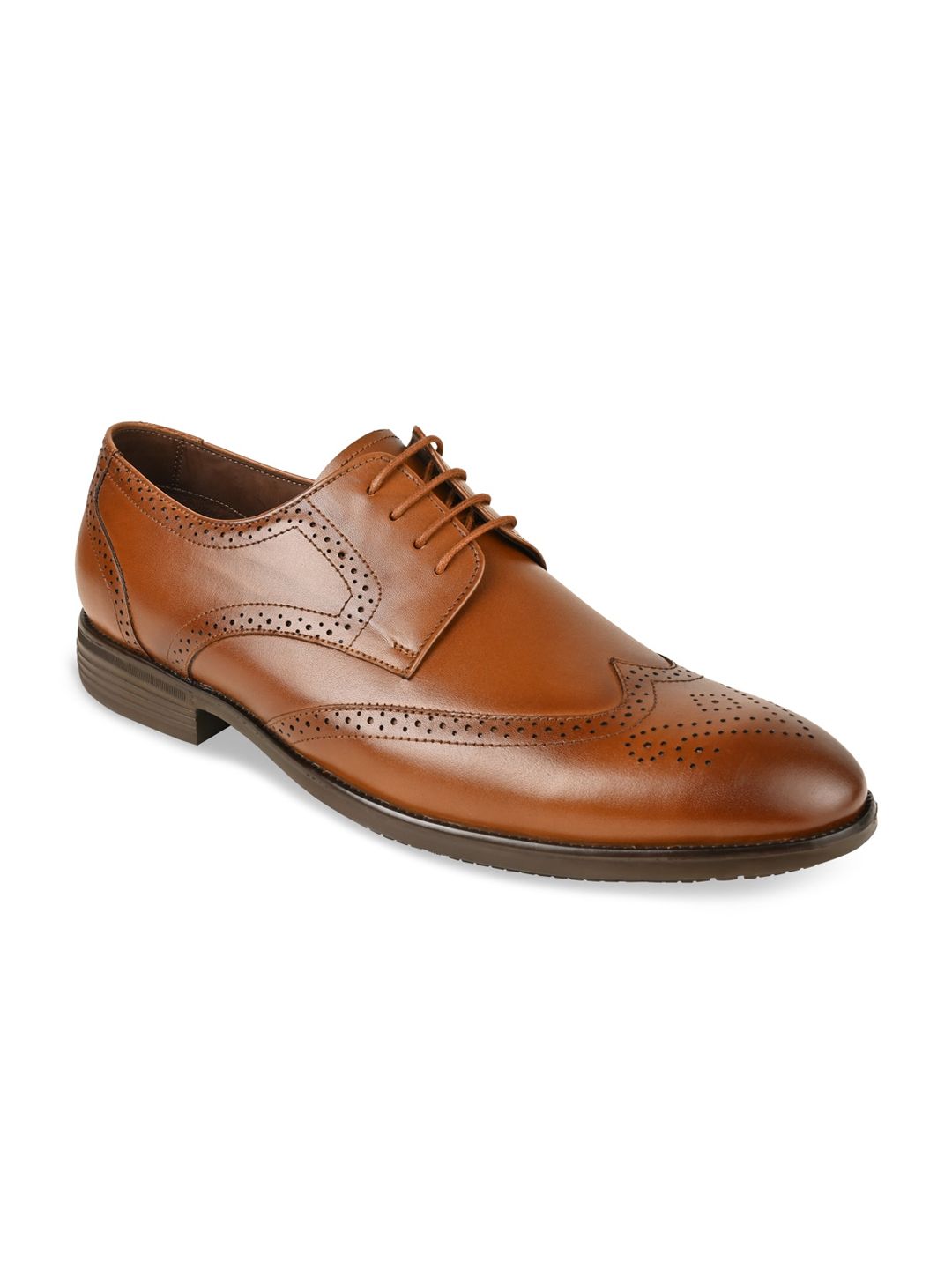 Regal Men Leather Lace Up Formal Brogues-image-10