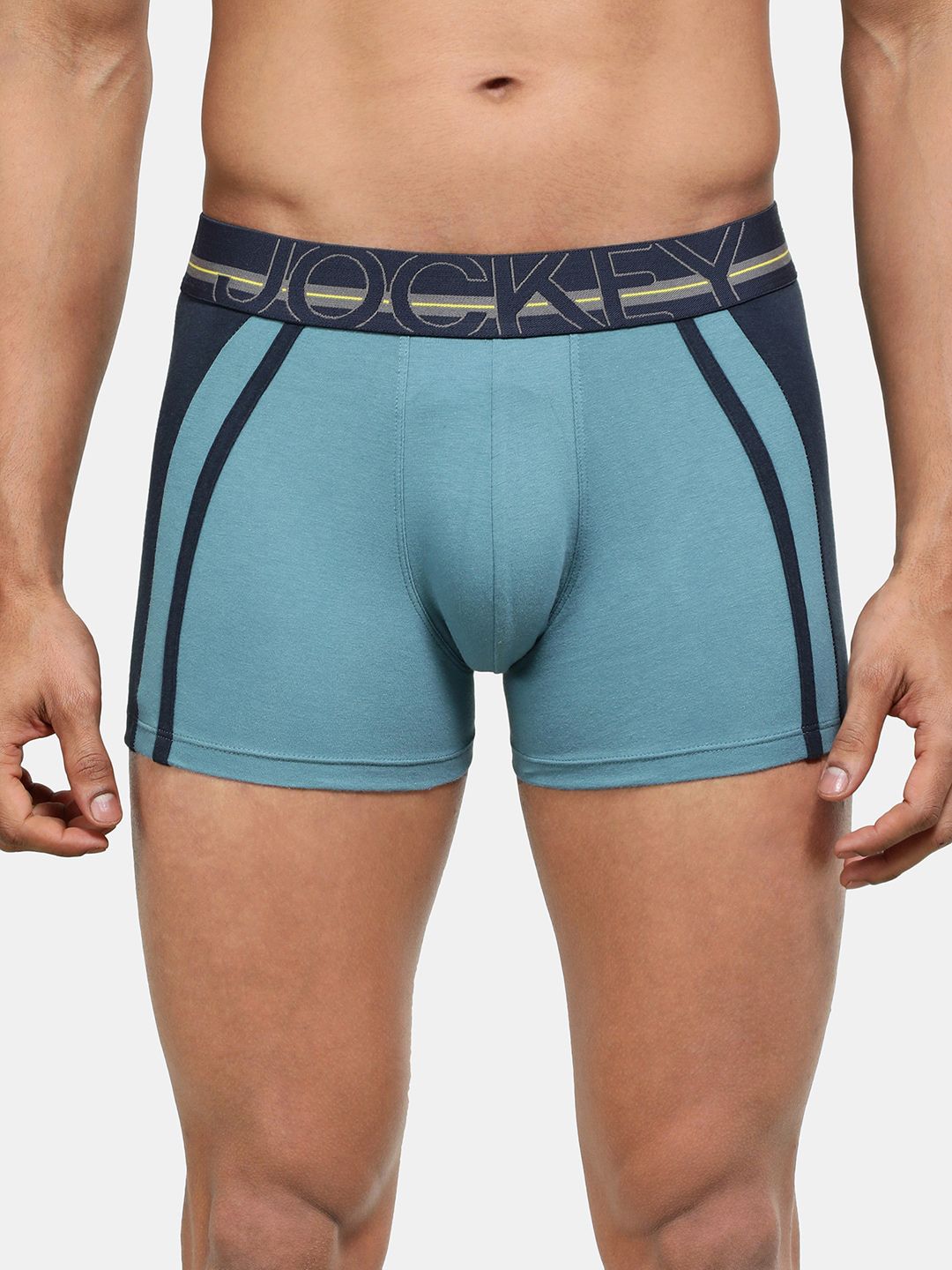 Jockey Men Printed Ultra Soft Waistband Trunk US21-0105-AGBLU