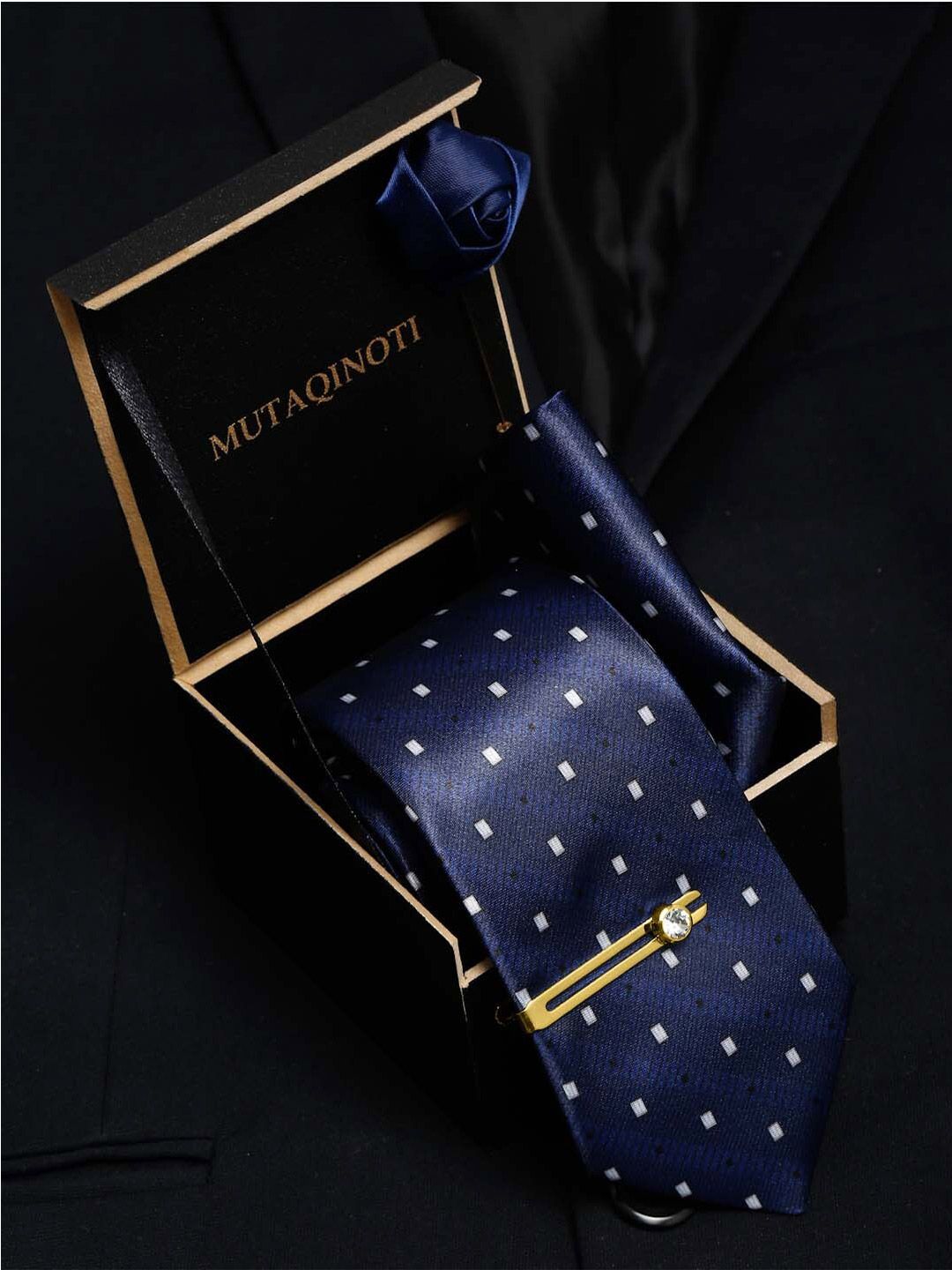 MUTAQINOTI Men Set Of 4 Formal Accessory Gift Set-picture-50