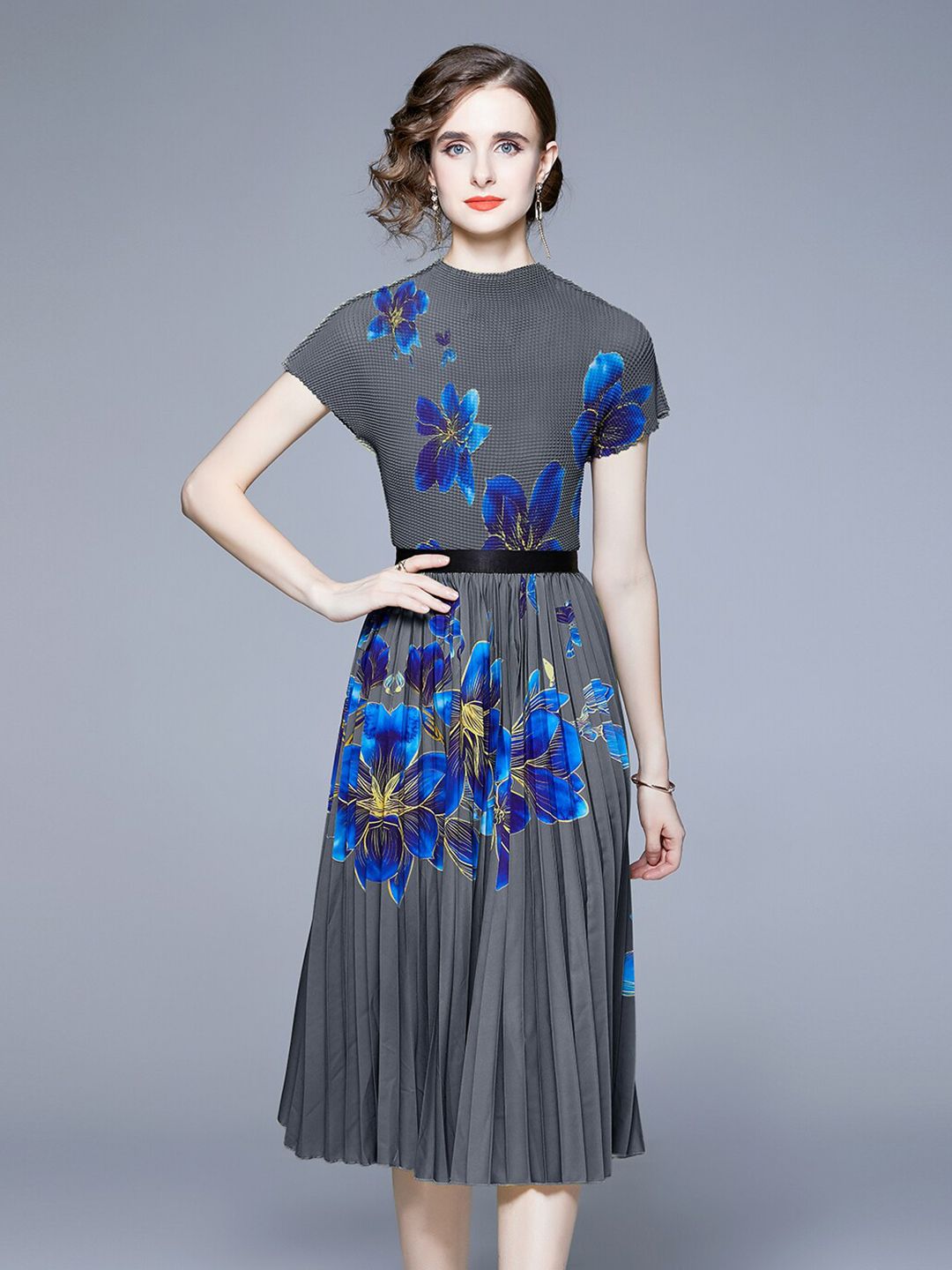 JC Collection Floral Printed Top with Skirt Set-picture-13