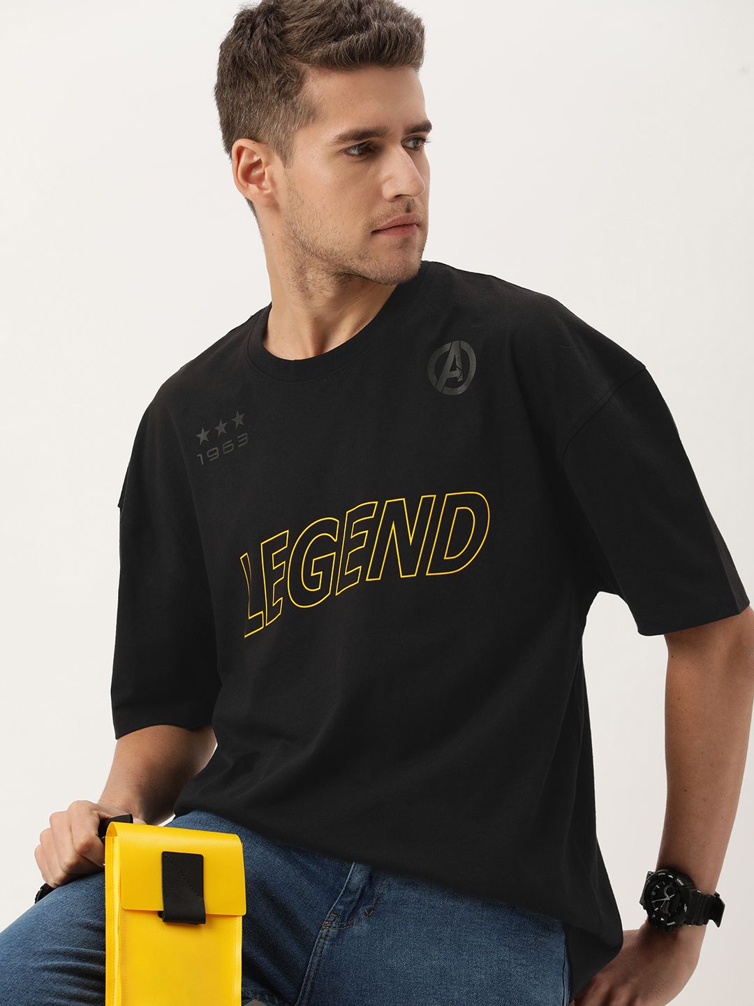 Kook N Keech Typography Printed Drop-Shoulder Sleeves Loose T-shirt