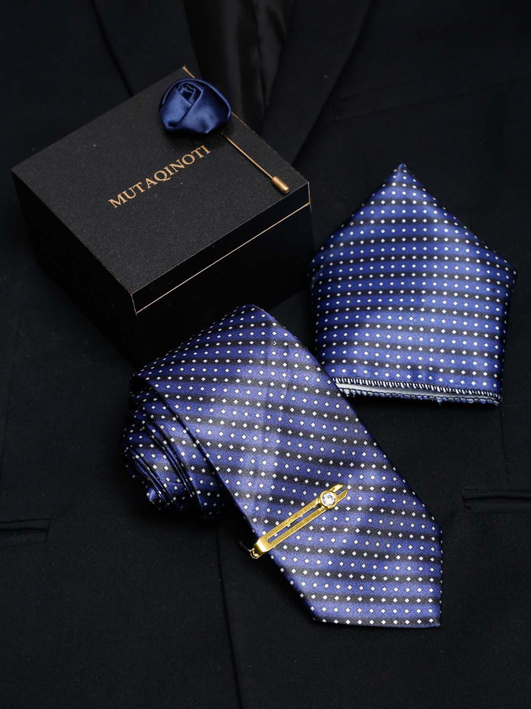 MUTAQINOTI Men Silk Blend Necktie Accessory Gift Set-picture-29