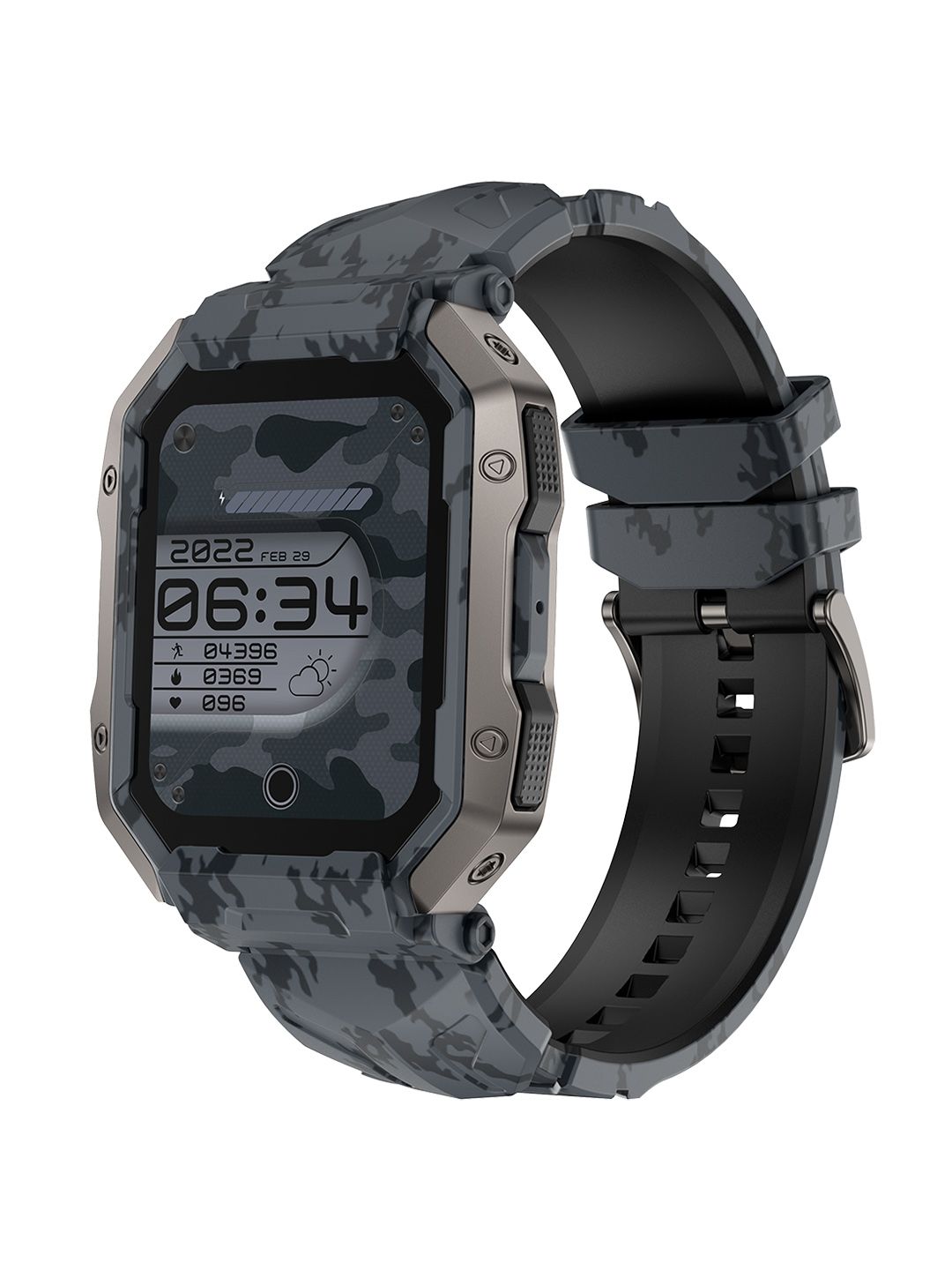 Fire-Boltt Grey Cobra 1.78 inch AMOLED Army Grade Build Smart Watch