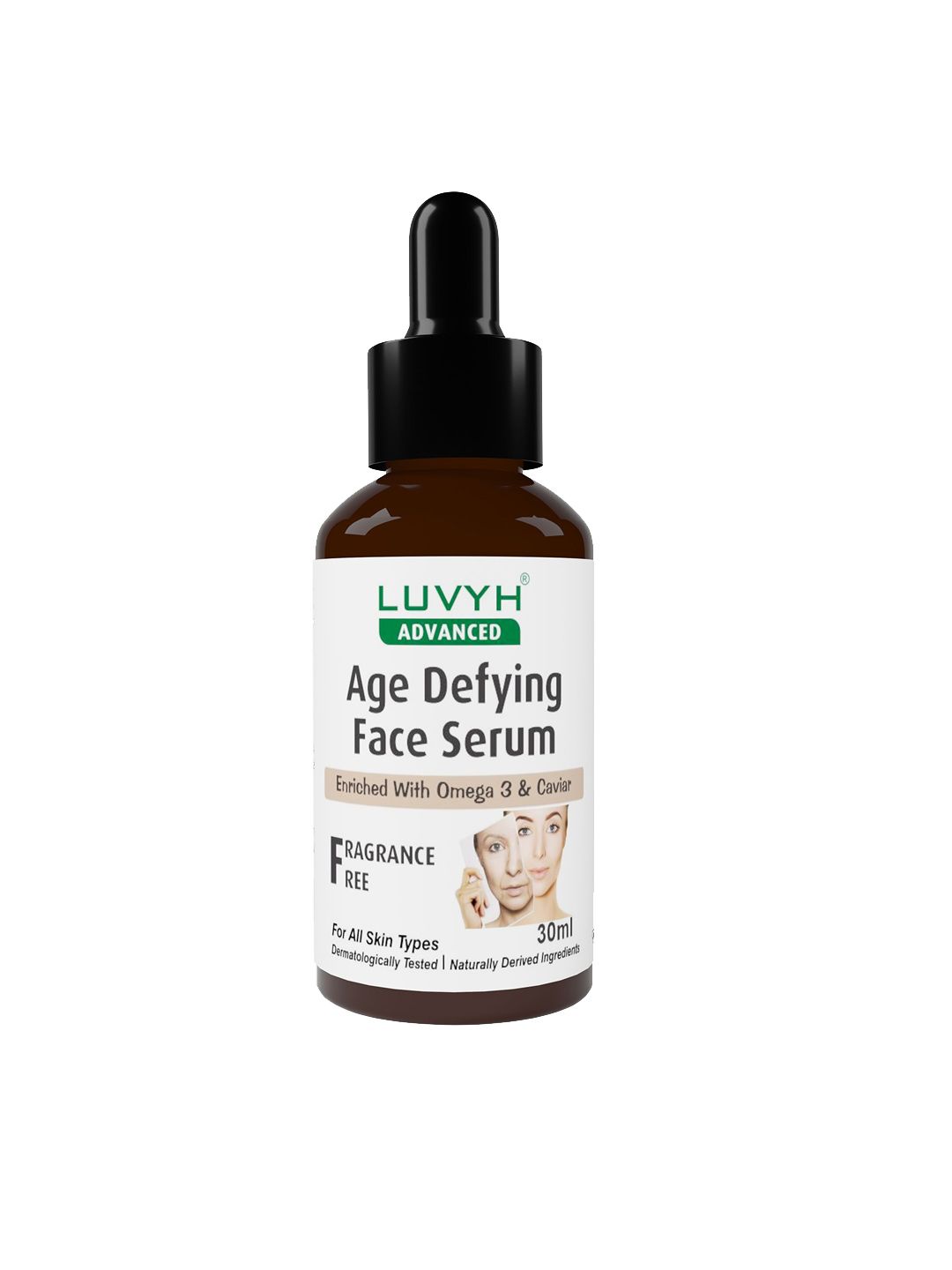 LUVYH Age Defying Omega 3 & Caviar Fragrance Free Face Serum - 30 ml-image-11