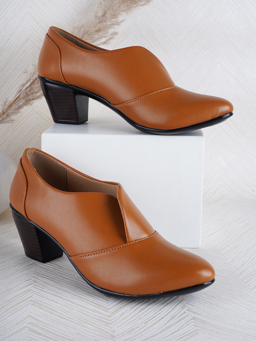 ELLE Pointed Toe Block Pumps-picture-27