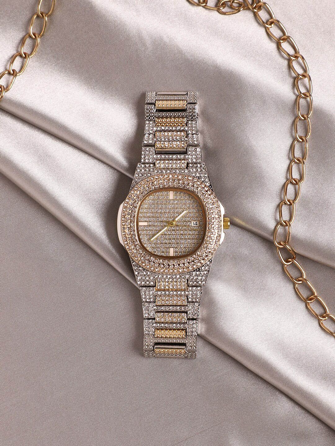 HAUTE SAUCE by  Campus Sutra Women Embellished Bracelet Style Analogue Watch SS23_HSWC1093-picture-39