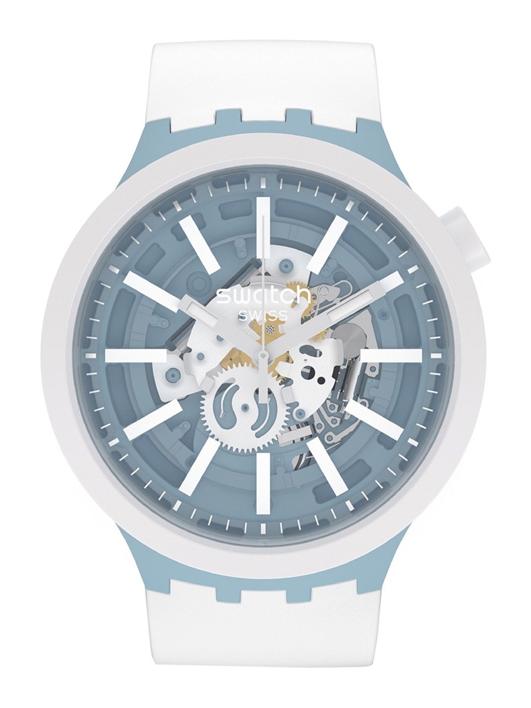 Swatch Unisex Skeleton Dial & Textured Straps Analogue Watch SB03N103-picture-55