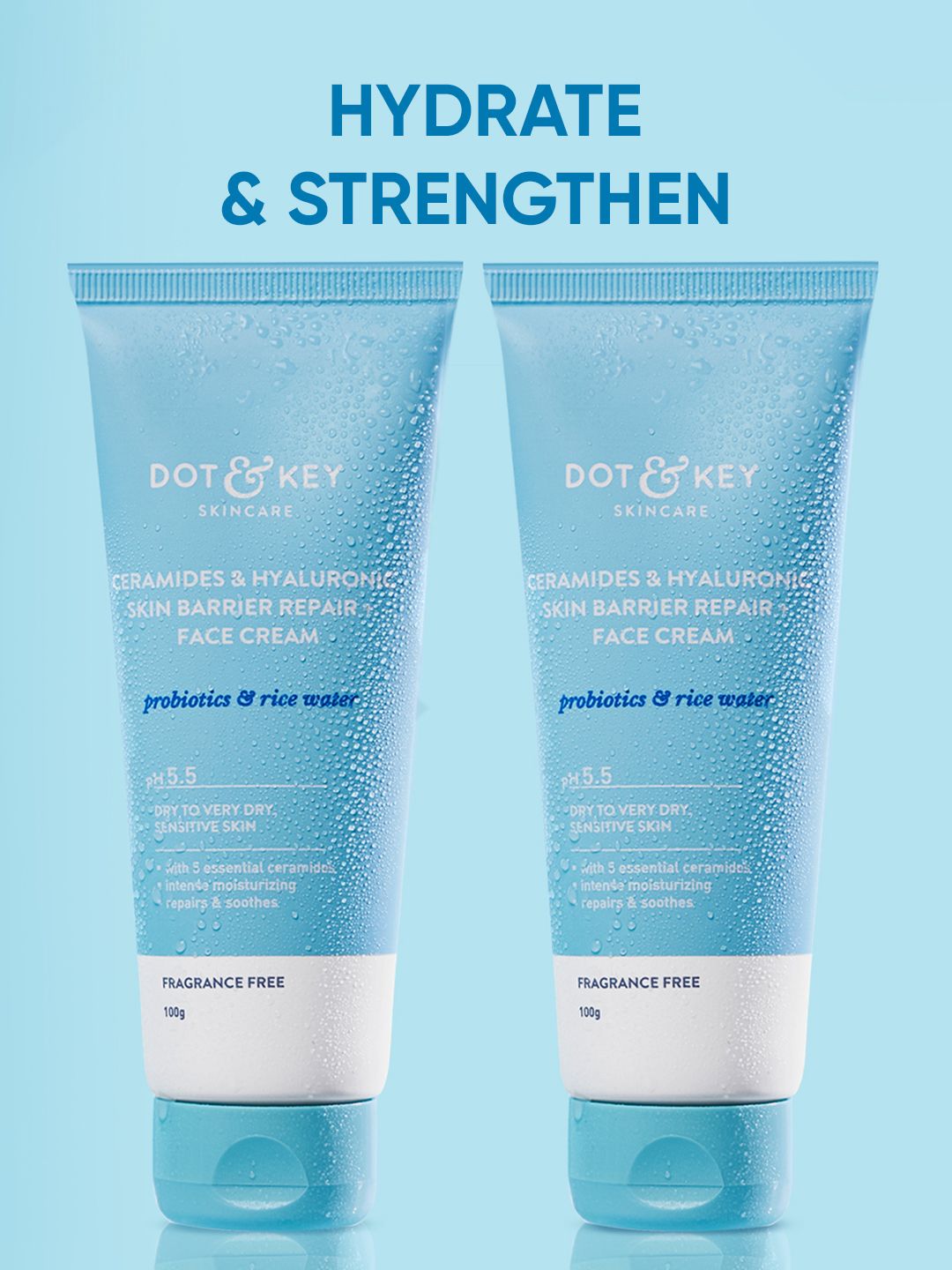 DOT & KEY Set of 2 Ceramides+Hyaluronic Skin Barrier Repair Face Cream - 100g Each-image-26