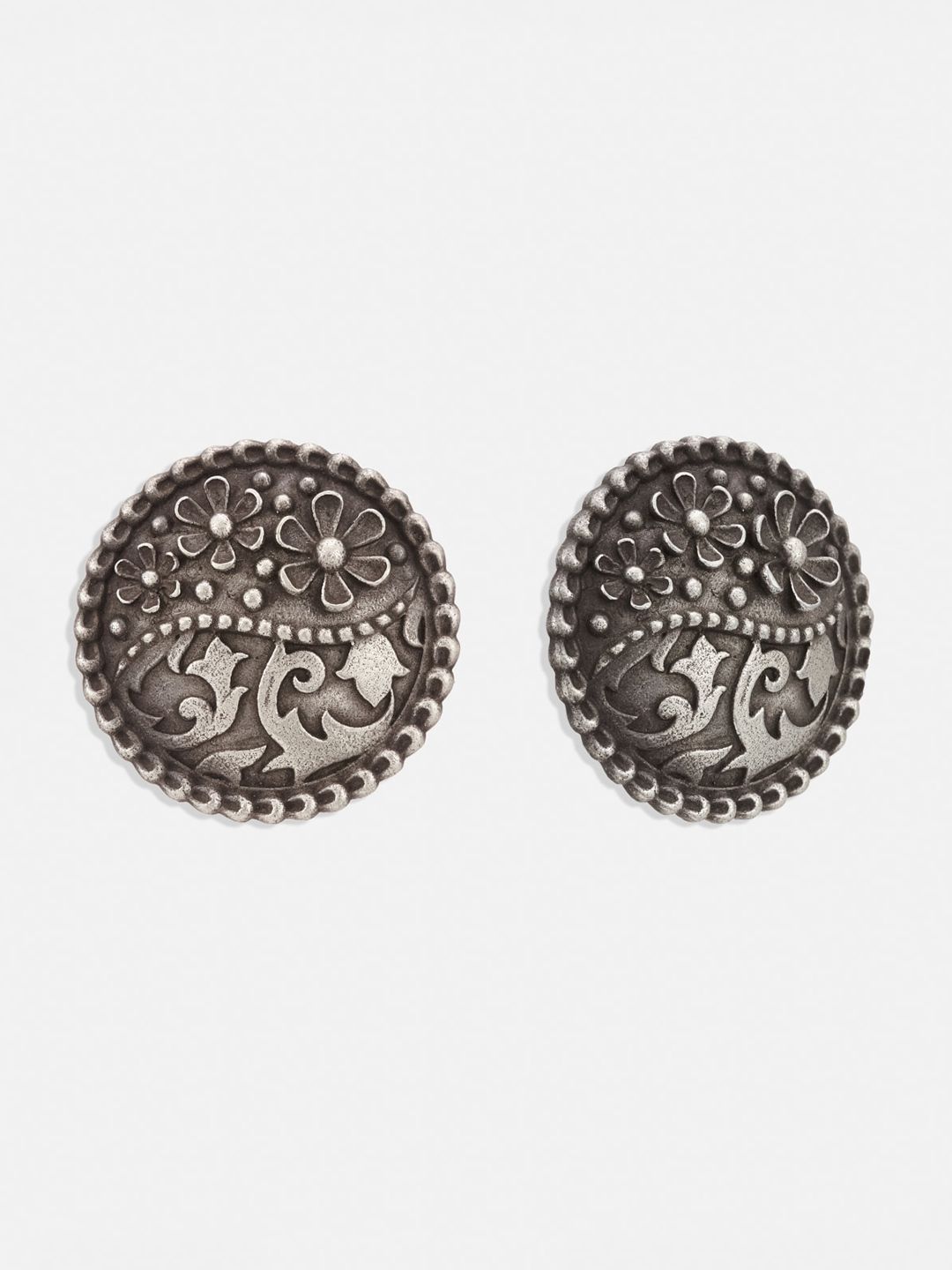 ATIBELLE Silver-Plated Leaf Shaped Necklace and Earrings