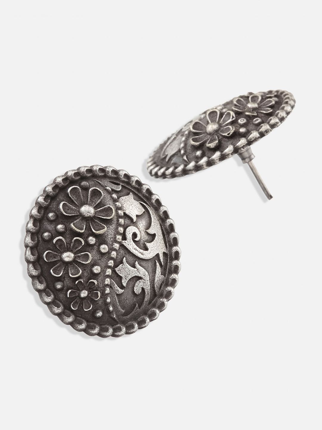 ATIBELLE Silver-Plated Leaf Shaped Necklace and Earrings