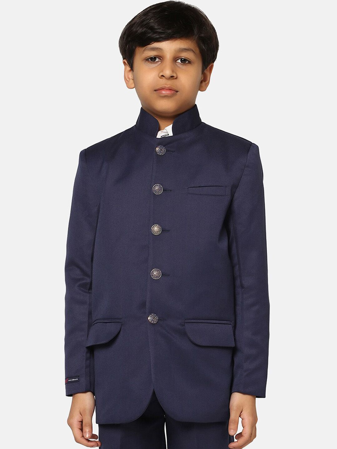 TAHVO Boys Single Breasted Slim-Fit Bandhgala Blazer-picture-13