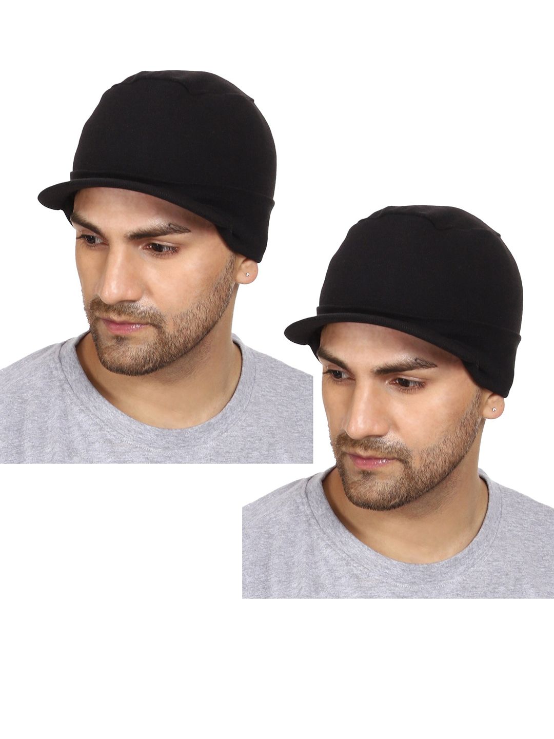 Gajraj Pack of 2 Cotton Visor Caps-picture-21