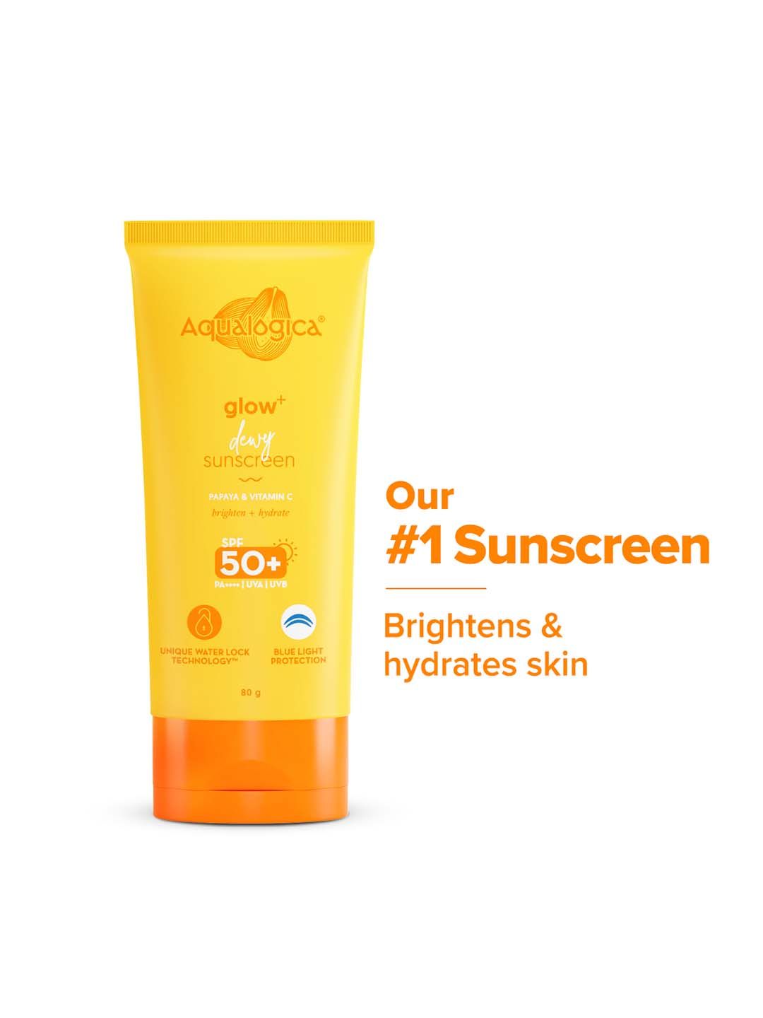 Aqualogica Glow+ Dewy Lightweight & Hydrating Sunscreen with SPF50 & PA+ - 80 g-picture-18