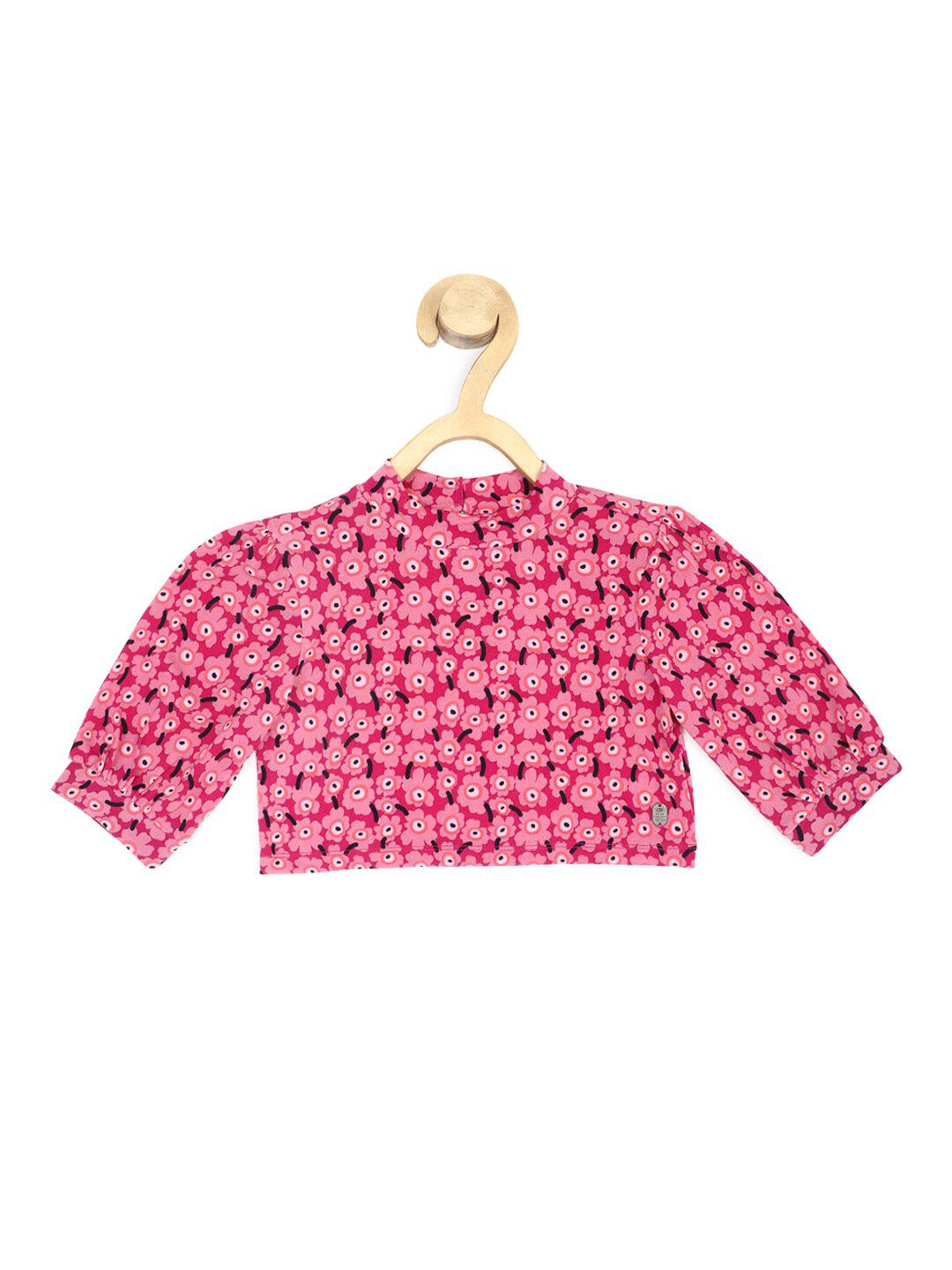 Peter England Girls Floral Printed Round Neck Long Sleeves Top-picture-12