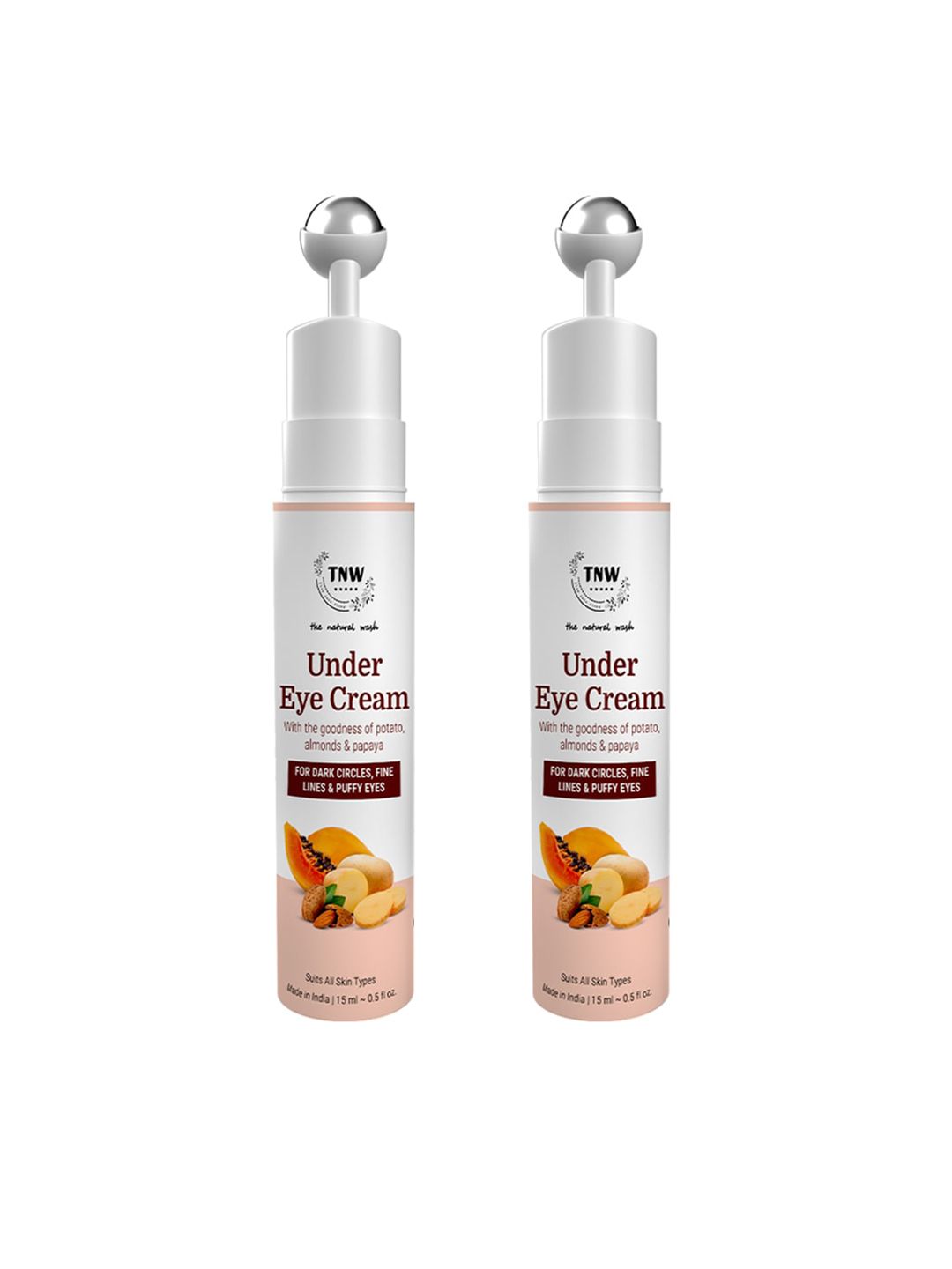 TNW the natural wash Set Of 2 Under Eye Cream With Cooling Massage Roller 15 ml Each-picture-25