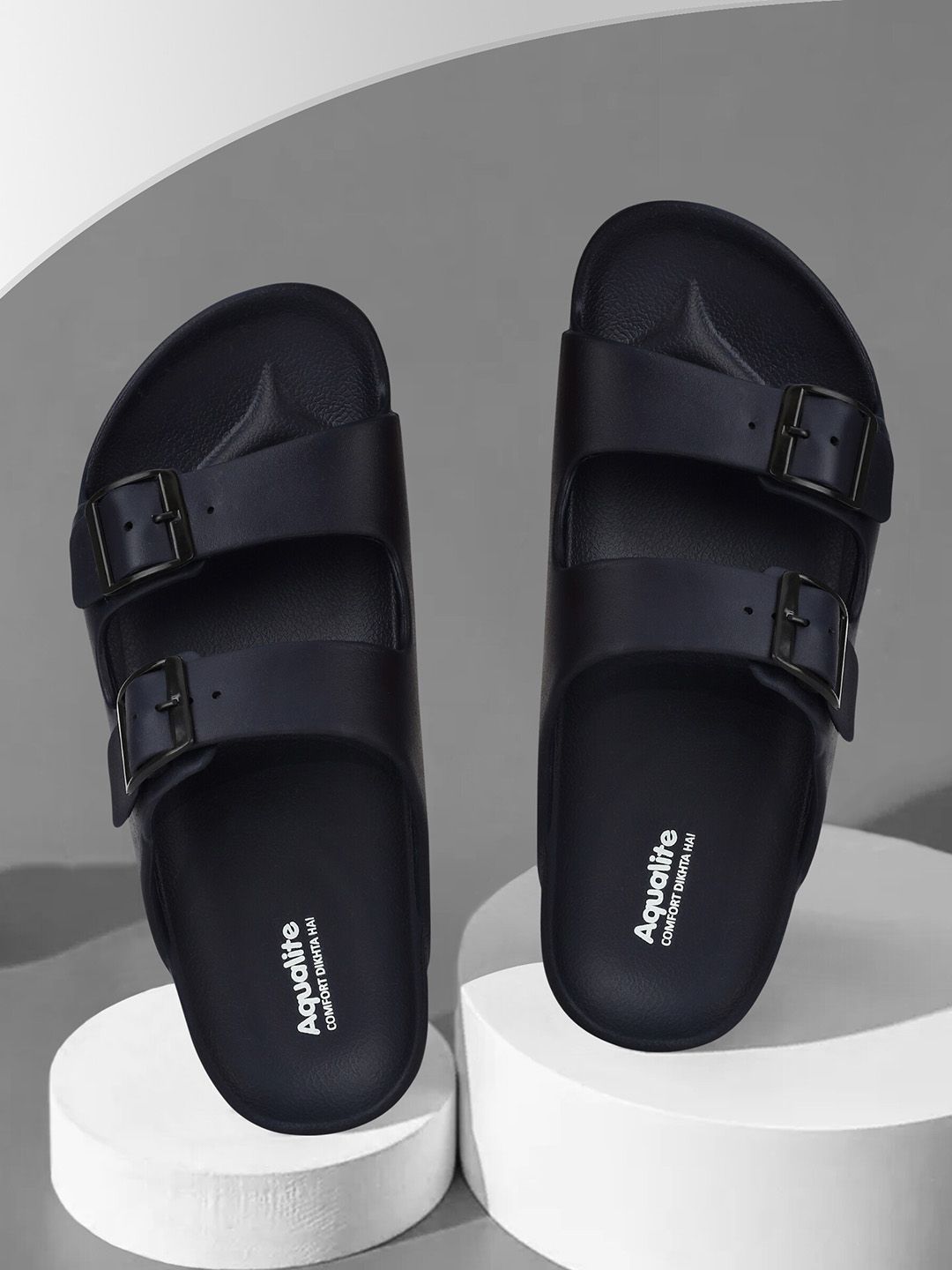 Aqualite Men Anti- Skid Synthetic Sliders-picture-34