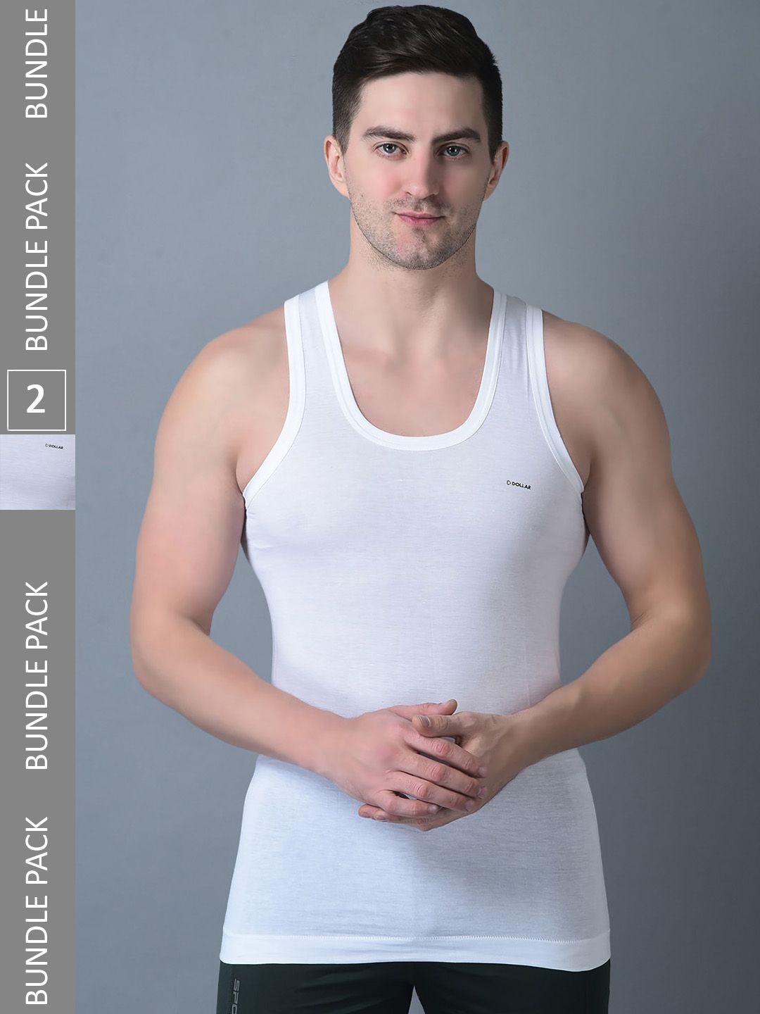 Dollar Bigboss Pack Of 2 Scoop Neck Shrinkless Vests-picture-19