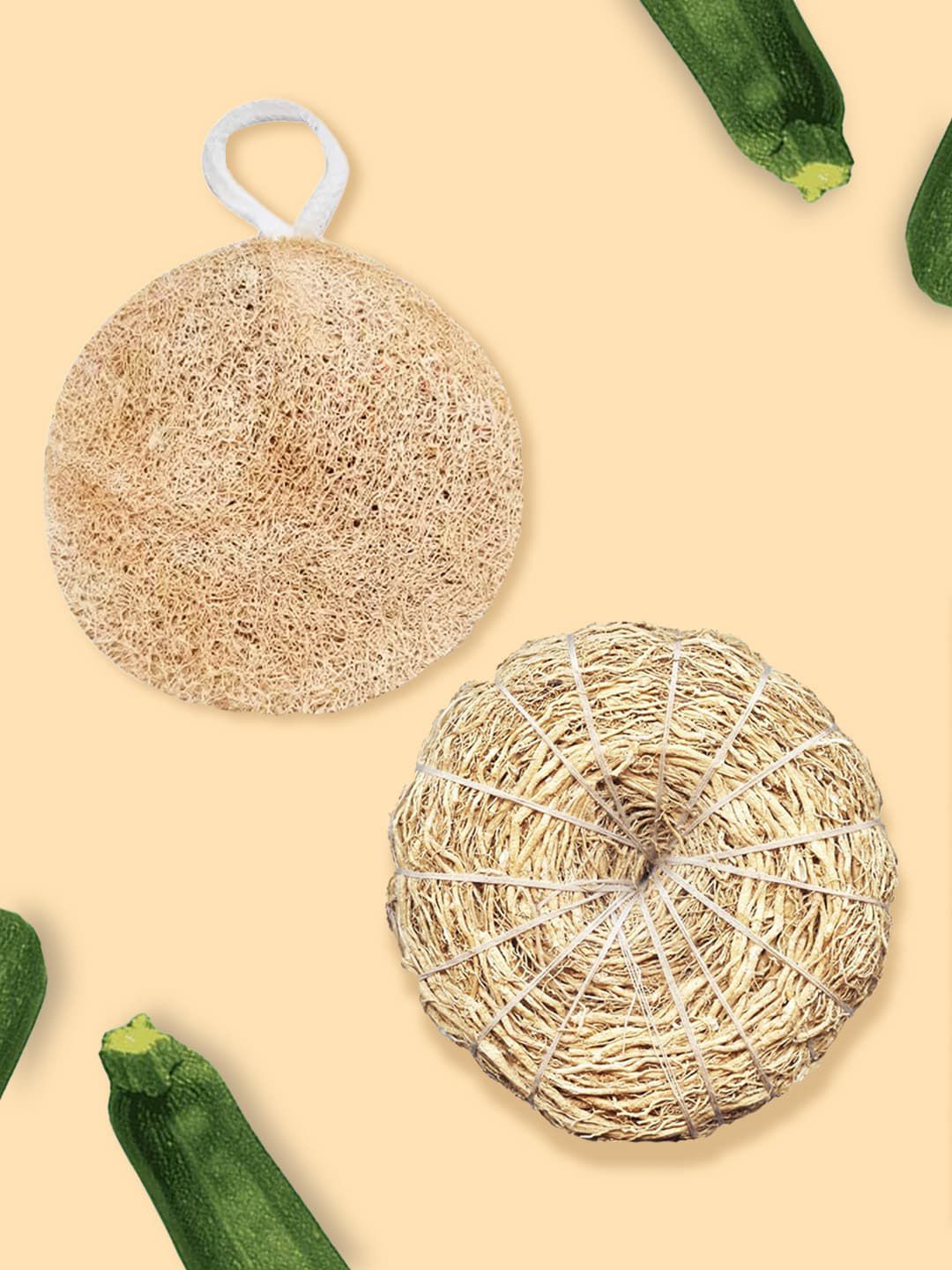 MATRA Set of Natural Dual-side Shower Bath Loofah & Vetiver Khus Roots Scrub Pad-picture-44