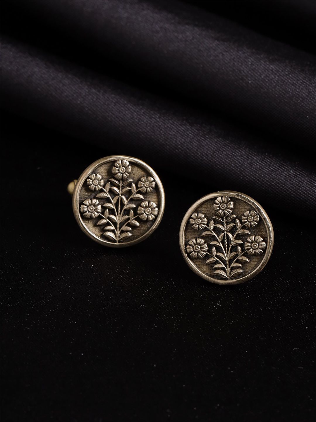 COSA NOSTRAA Gold-Plated Eternal Garden Round Cufflinks-picture-40
