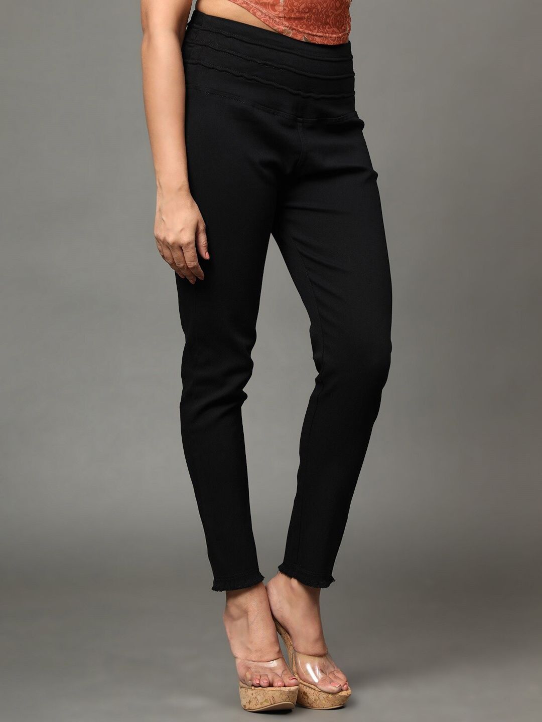 Ankle-Length Jeggings with Insert Pockets