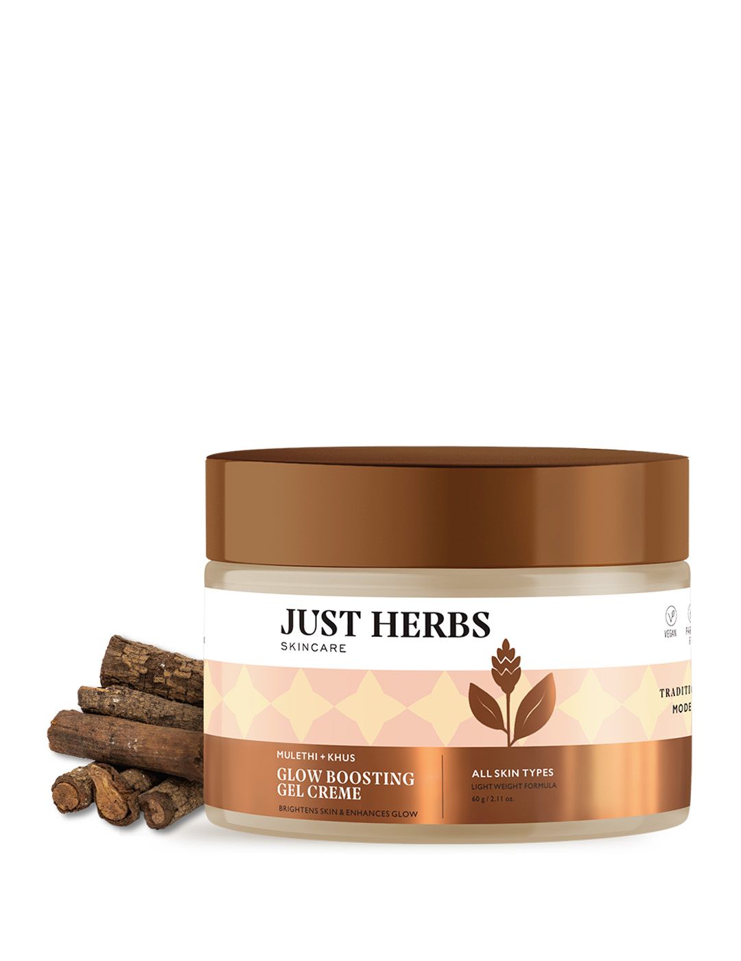 Just Herbs Glow Boosting Gel Creme for Glowing Skin with Mulethi and Khus - 60g-image-49