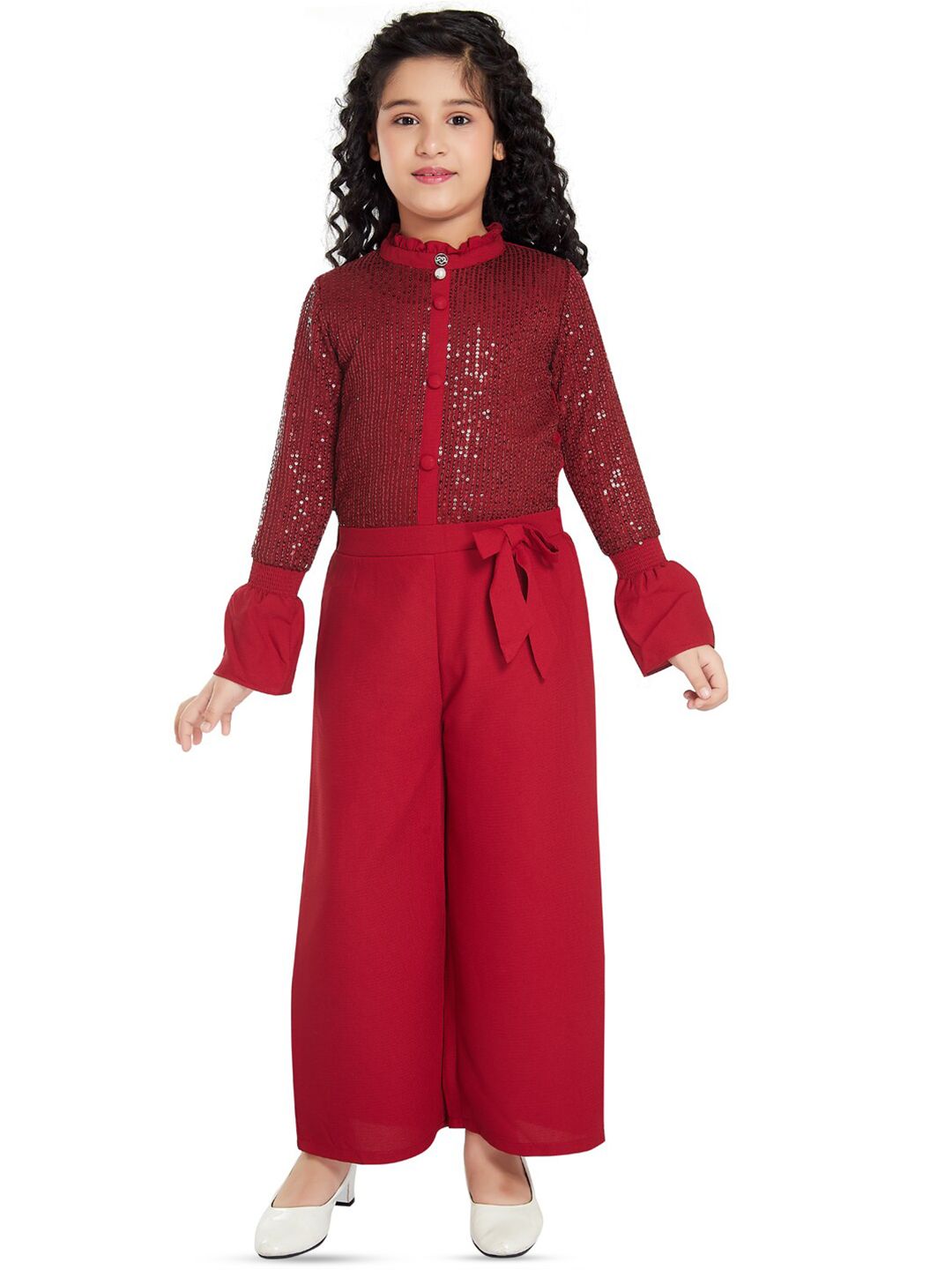 Peppermint Girls Basic Jumpsuit With Sequinned Embellished-picture-35