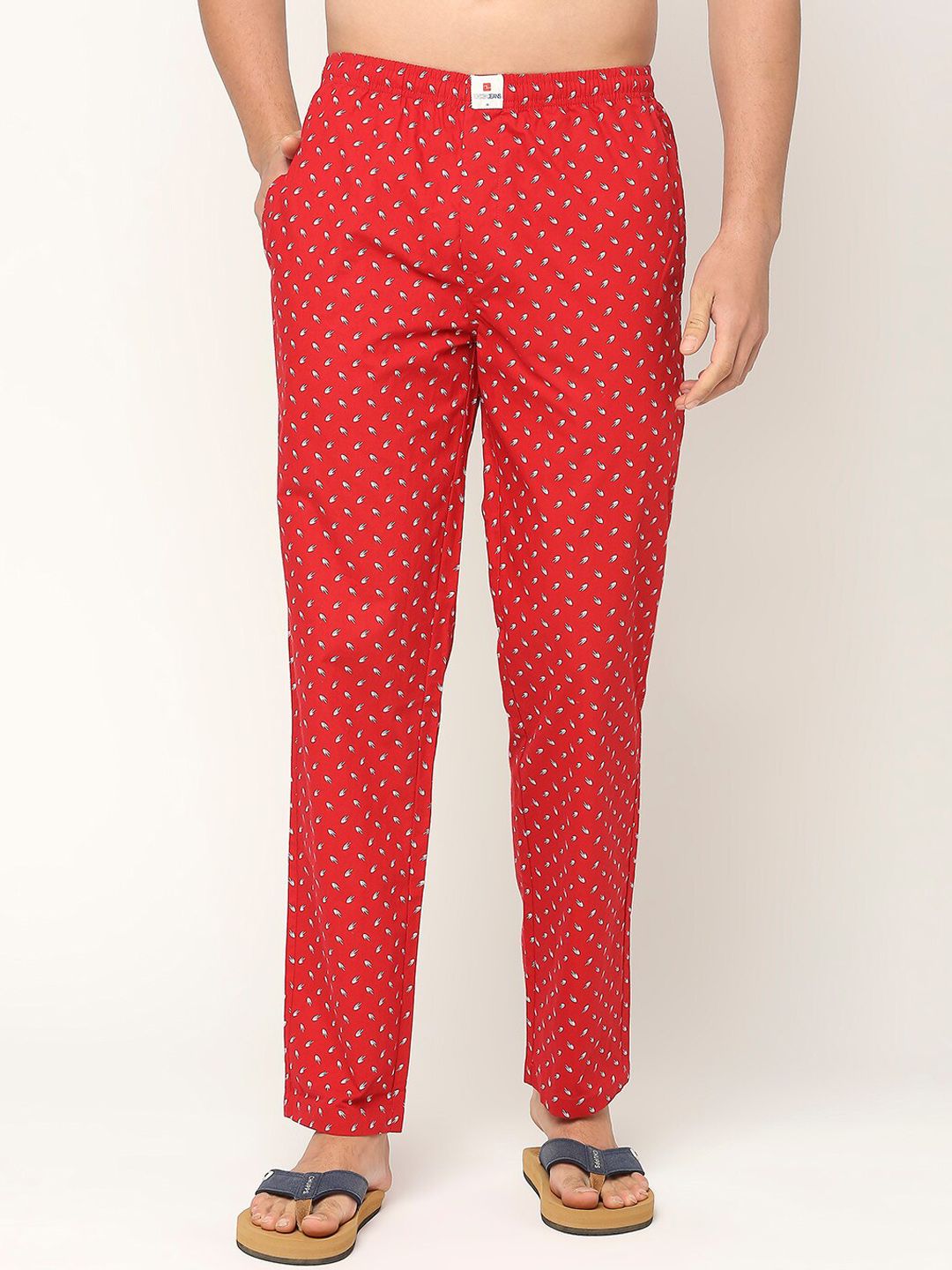 UnderJeans by Spykar Men Printed Cotton Lounge Pants-image-16