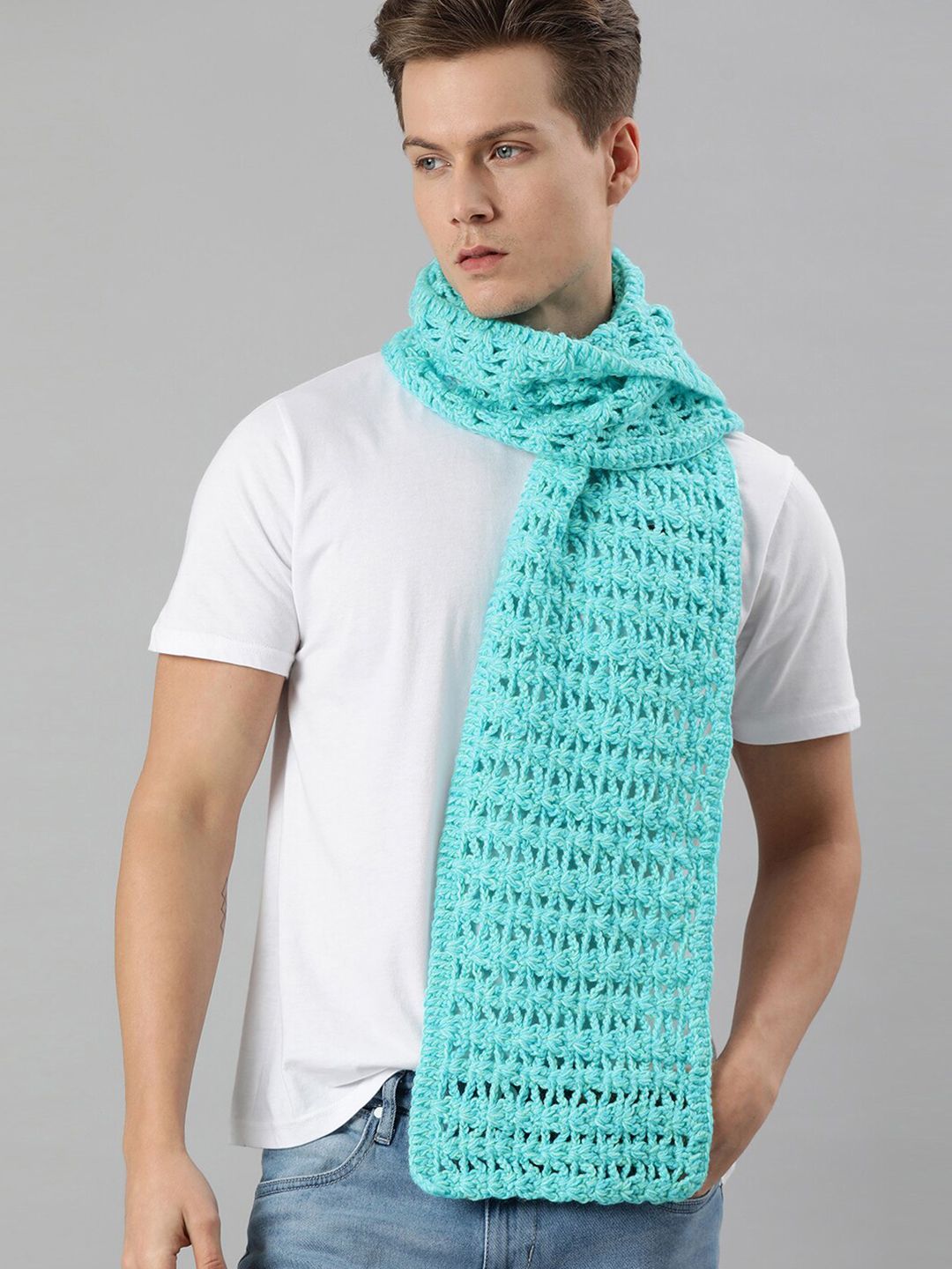 Magic Needles Self Design Acrylic Scarf-picture-33