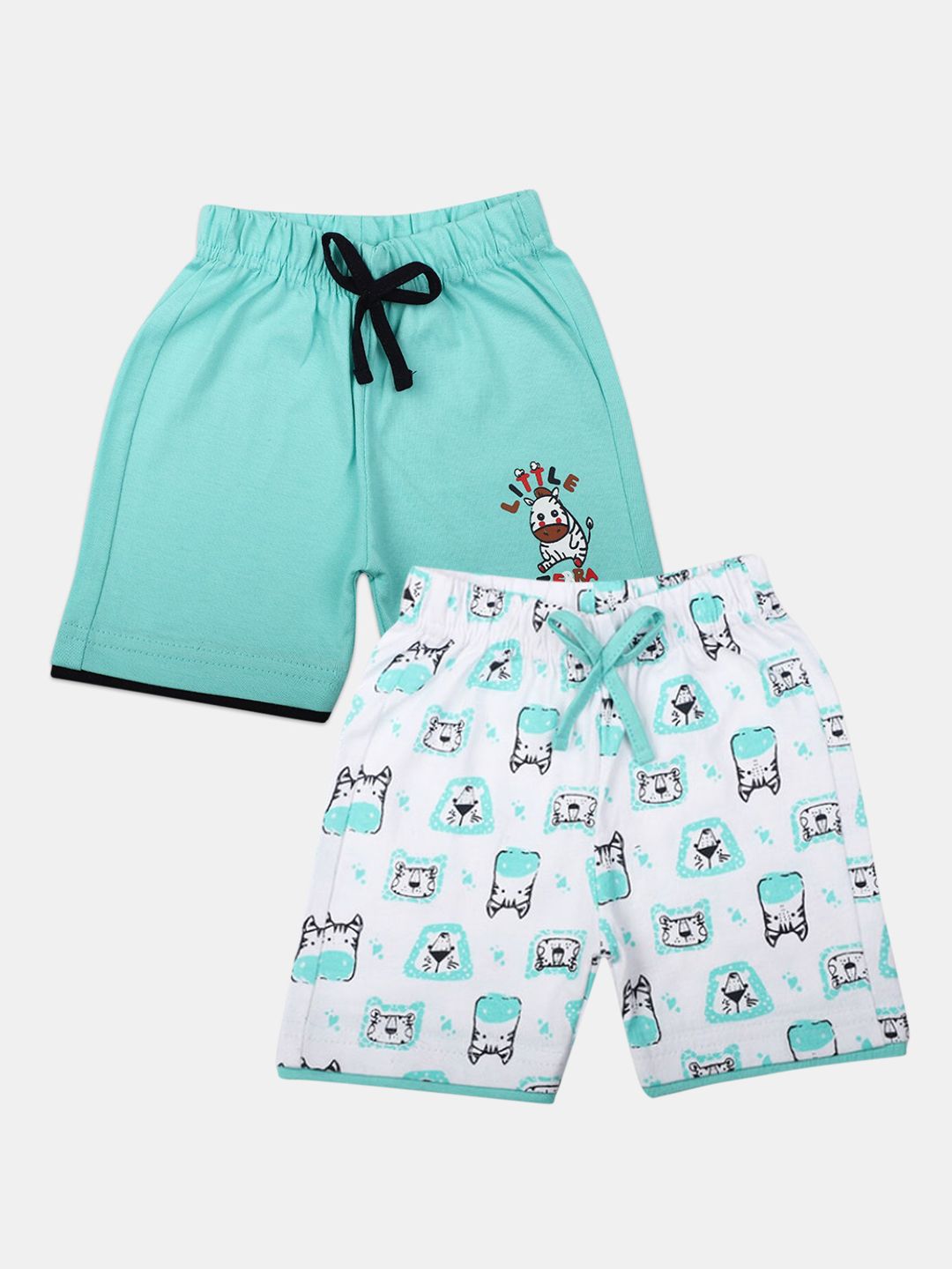 V-Mart Infants Kids Pack Of 2 Cotton Printed Shorts-picture-38