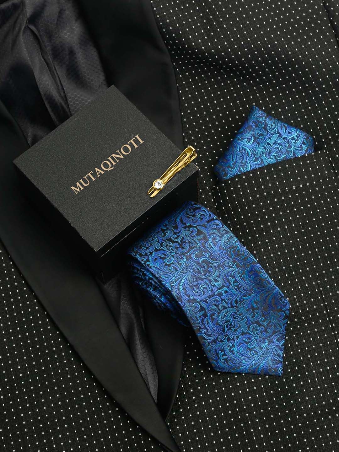 MUTAQINOTI Men Silk Necktie Accessory Gift Set-picture-17