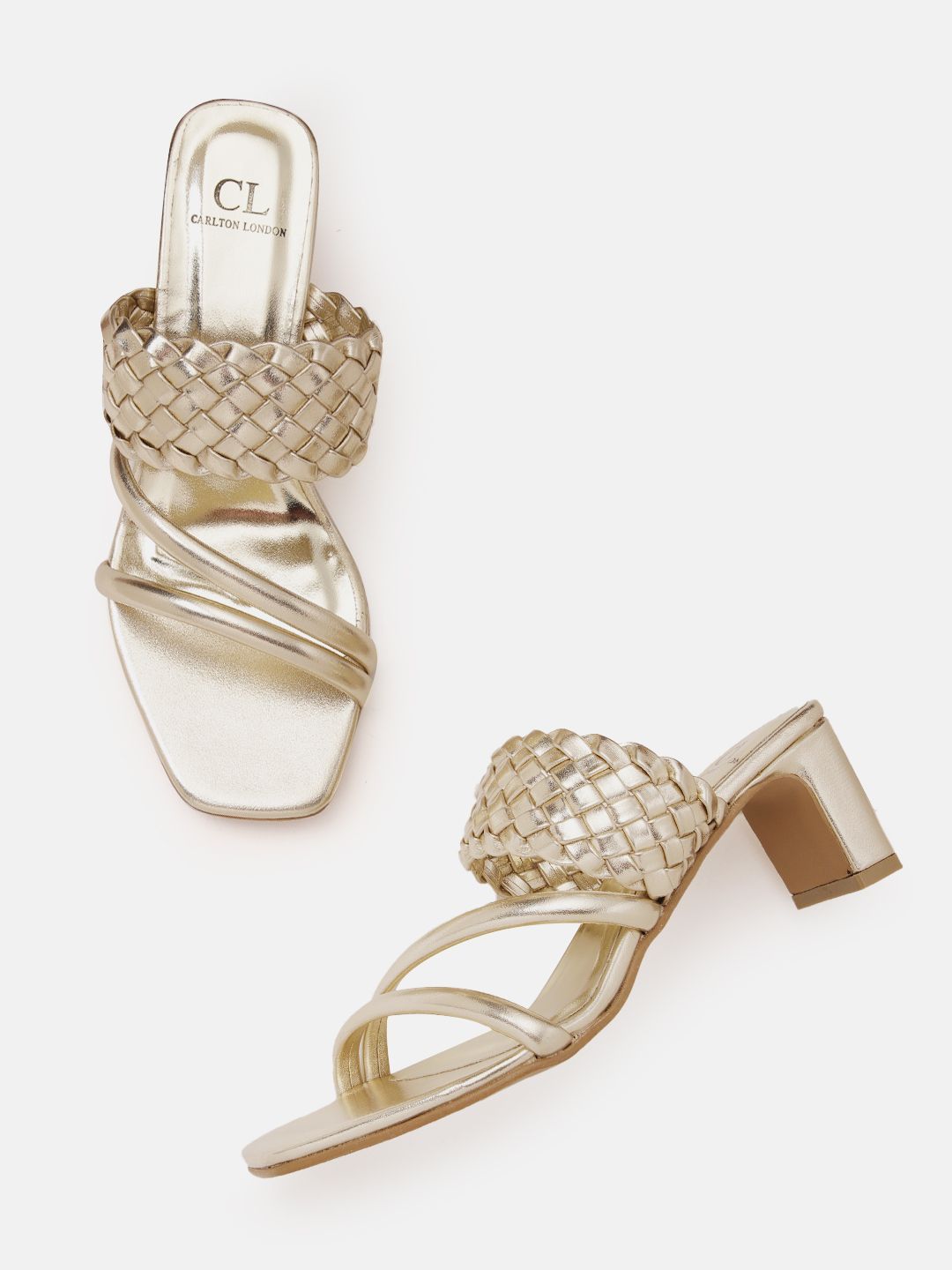 Carlton London Women Basketweave Strappy Block Heels-picture-30