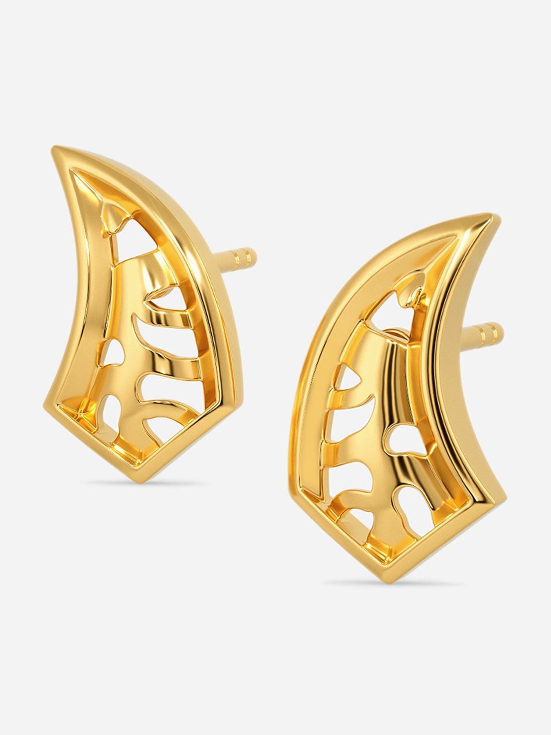 MELORRA Gold  Buy MELORRA 18Kt Swirling Strands Gold Earrings Online   Nykaa Fashion