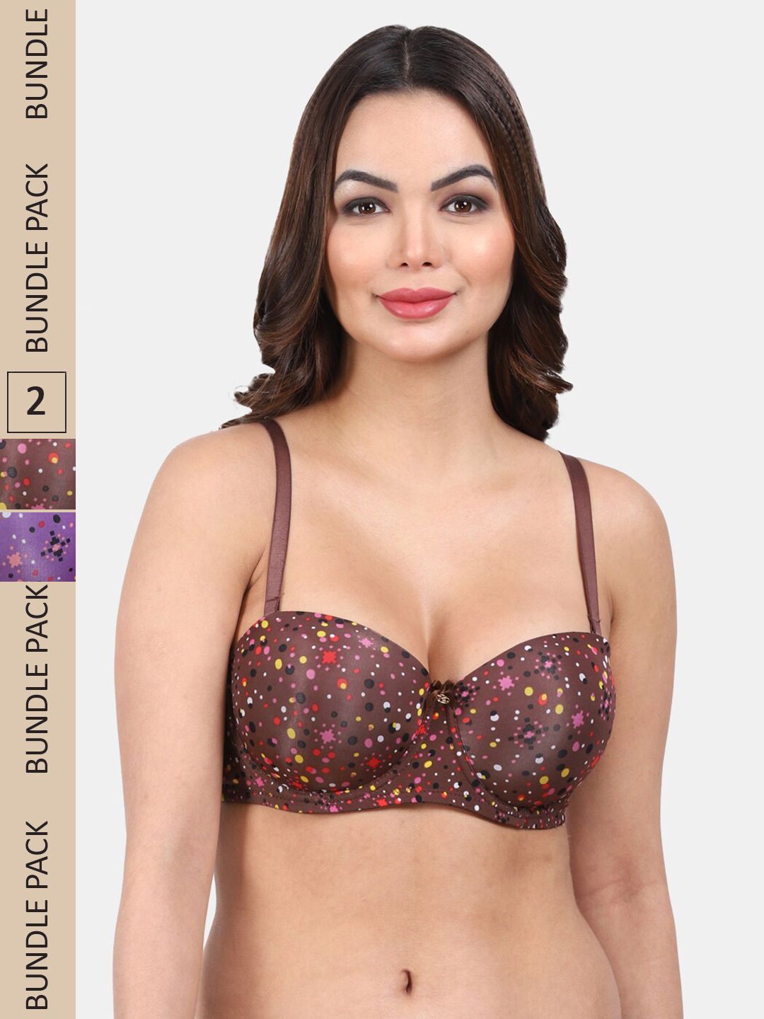 Amour Secret Pack of 2 Polka Dot T-Shirt Bra - Underwired Lightly Padded-picture-30