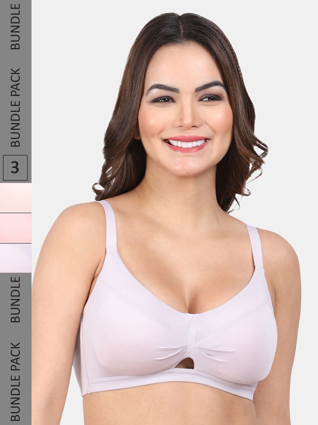 Amour Secret Pack Of 3 Removable Padding Non-Wired Full Coverage Bra-picture-18