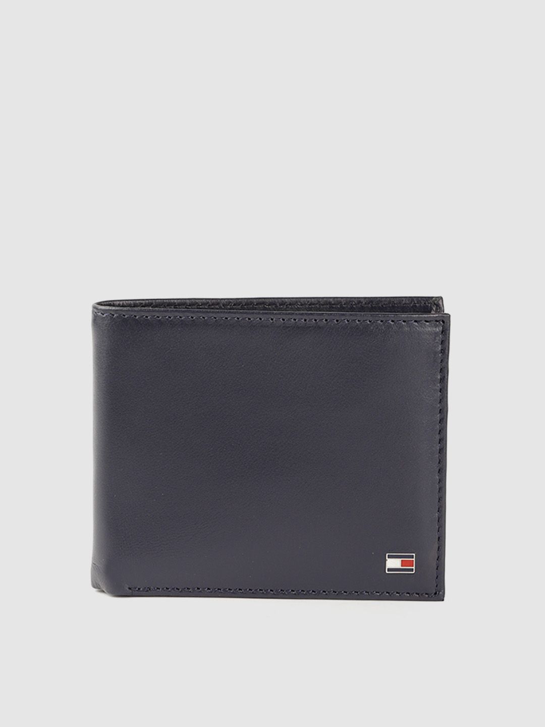 Tommy Hilfiger Men Navy Blue Solid Leather Two Fold Wallet-picture-13