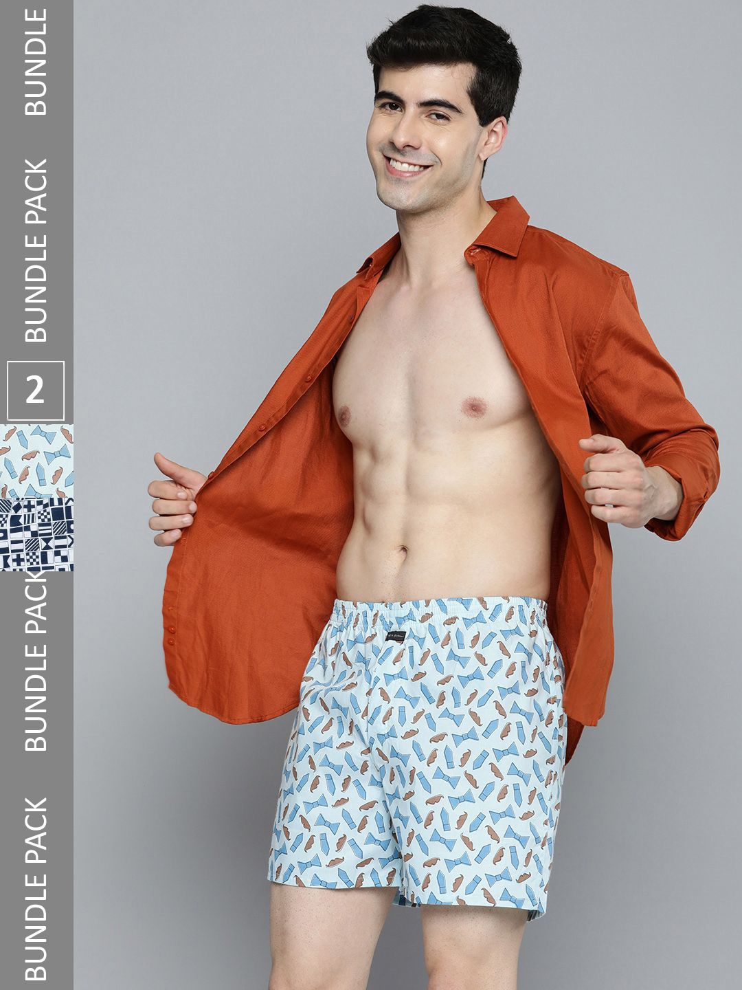 Mast & Harbour Pack of 2 Assorted Printed Pure Cotton Boxers - Price History