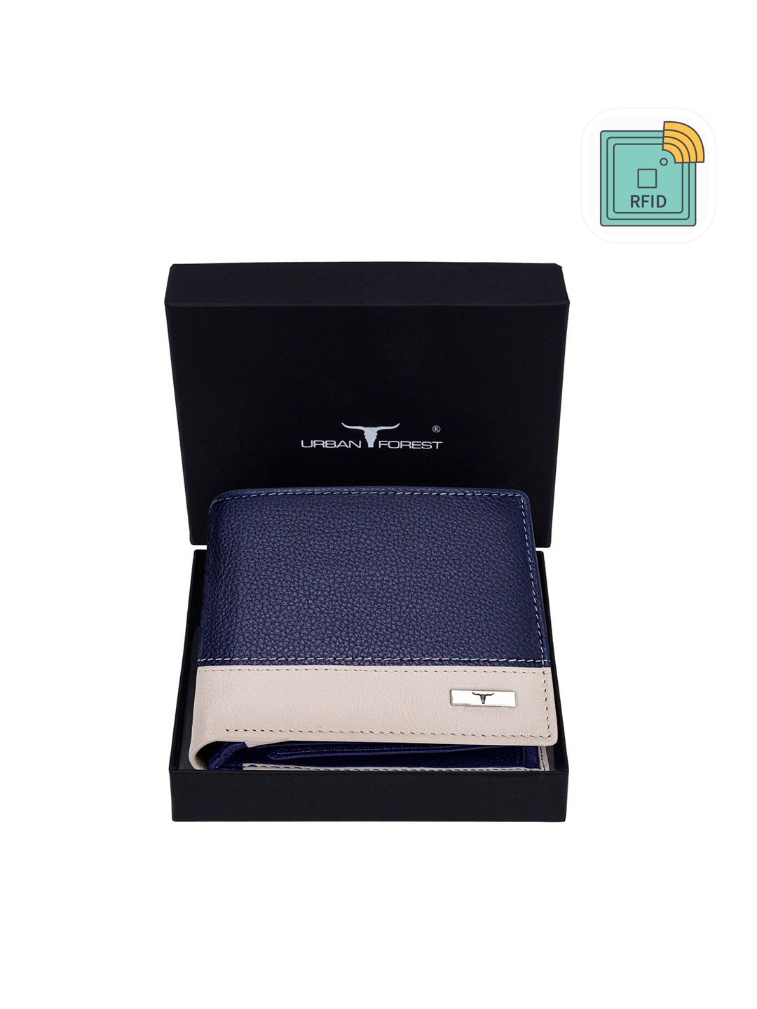 URBAN FOREST Men Colourblocked Leather Two Fold Wallet-picture-12
