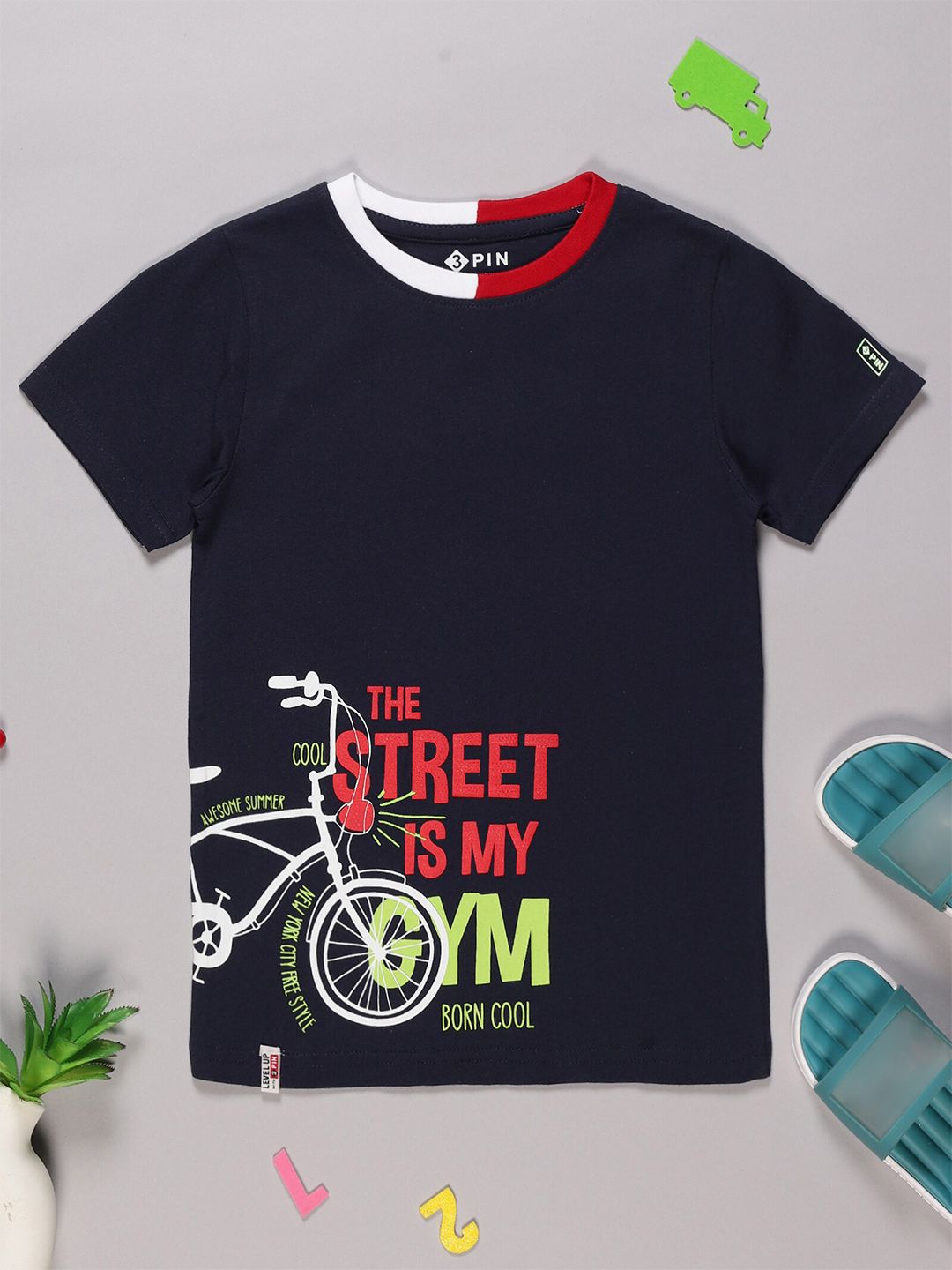 3PIN Boys Typography Printed Cotton T-shirt-picture-38