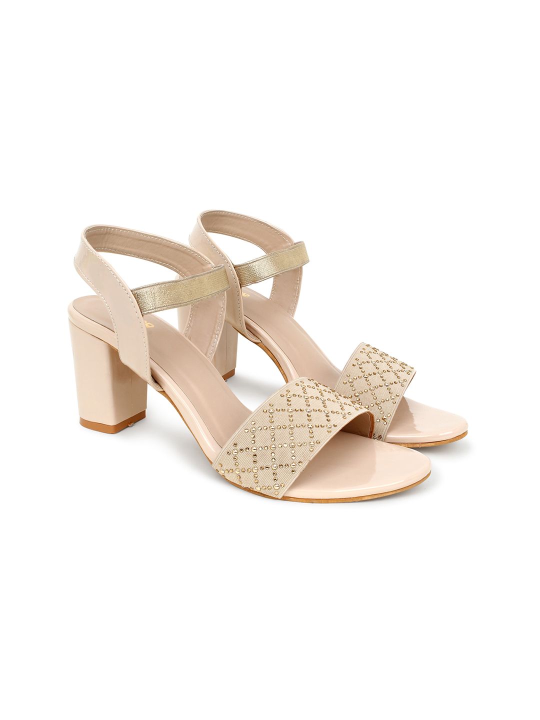 Action Embellished Block Heels With Backstrap-picture-17